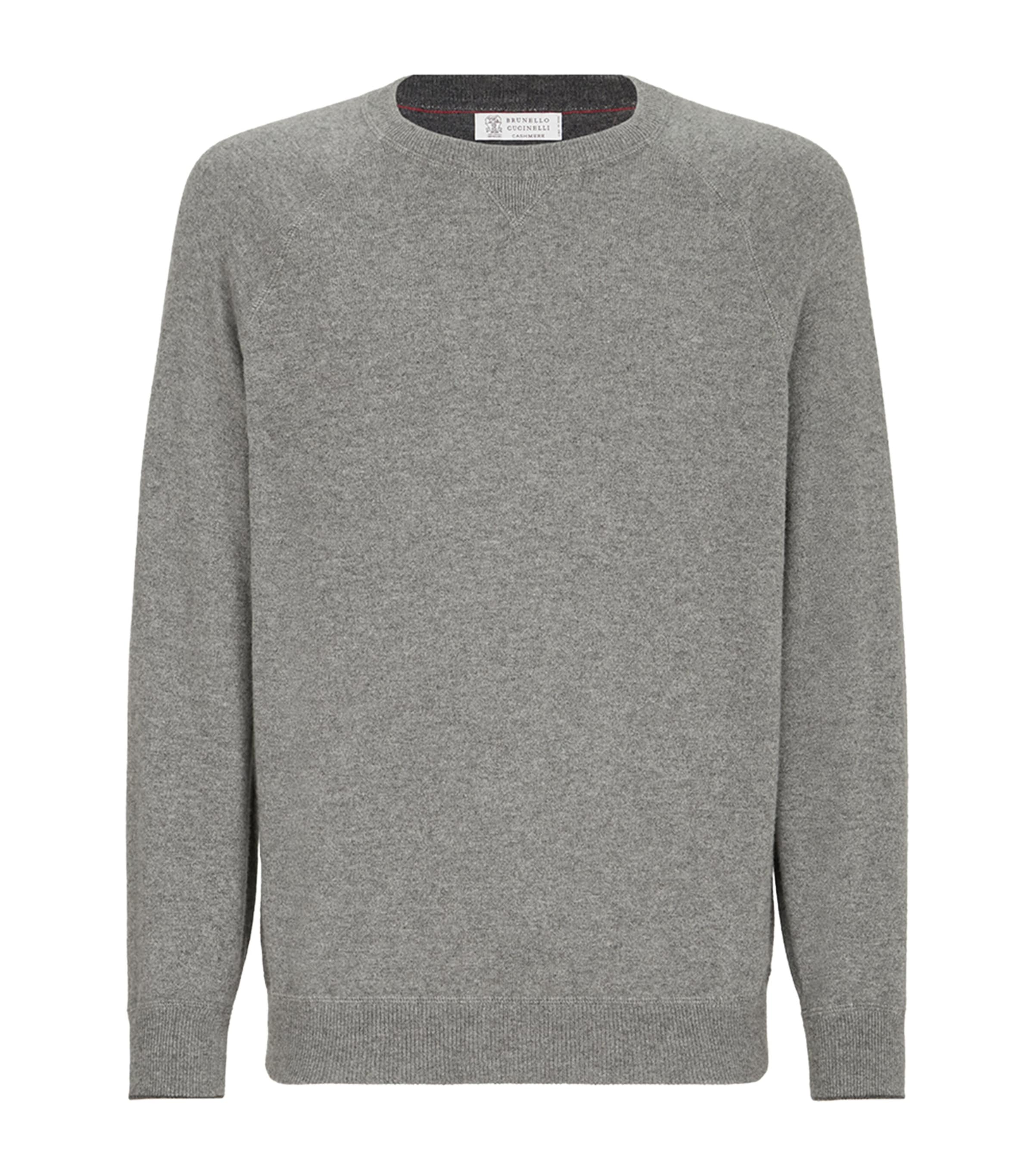Brunello Cucinelli Mens Cashmere Crew-Neck Sweatshirt