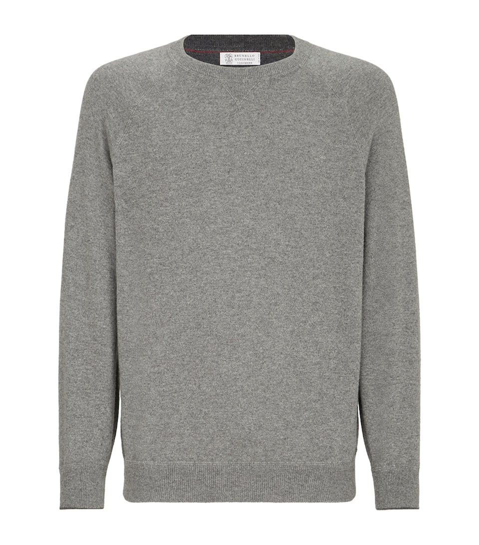 Brunello Cucinelli Mens Cashmere Crew-Neck Sweatshirt