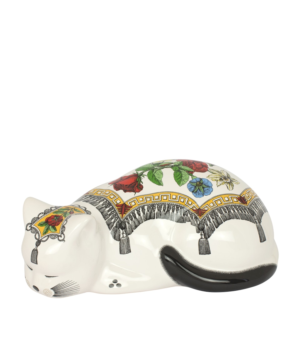 Fornasetti Ceramic Mantellato Cat Ornament