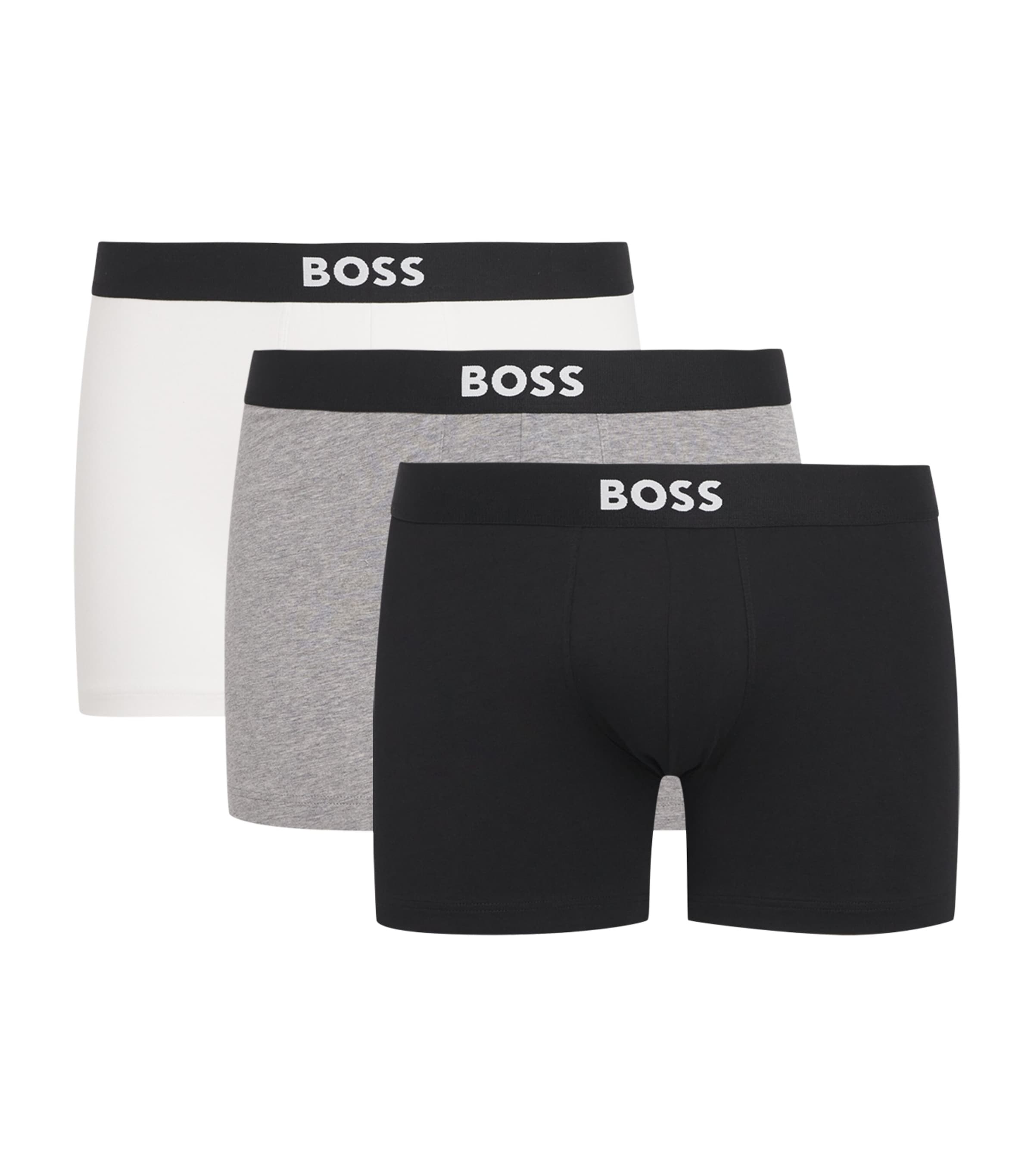 BOSS Mens Stretch-Organic Cotton Boxer Briefs (Pack of 3) Assorted Pr