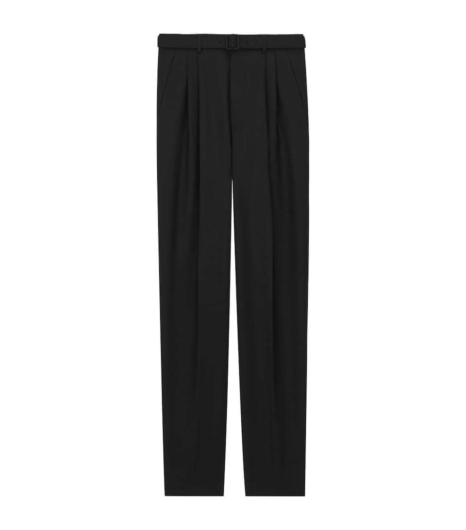Wool Pleated Trousers