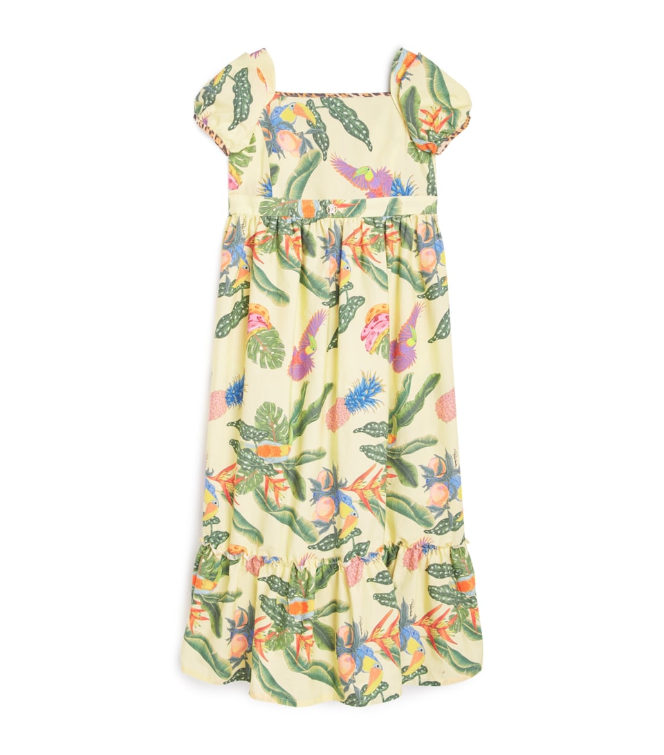 Cotton Tropical Print Dress (4-14 Years)