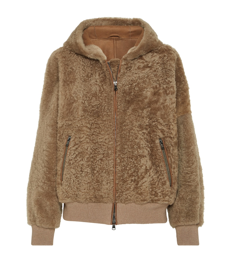Shearling Zip-Up Hoodie