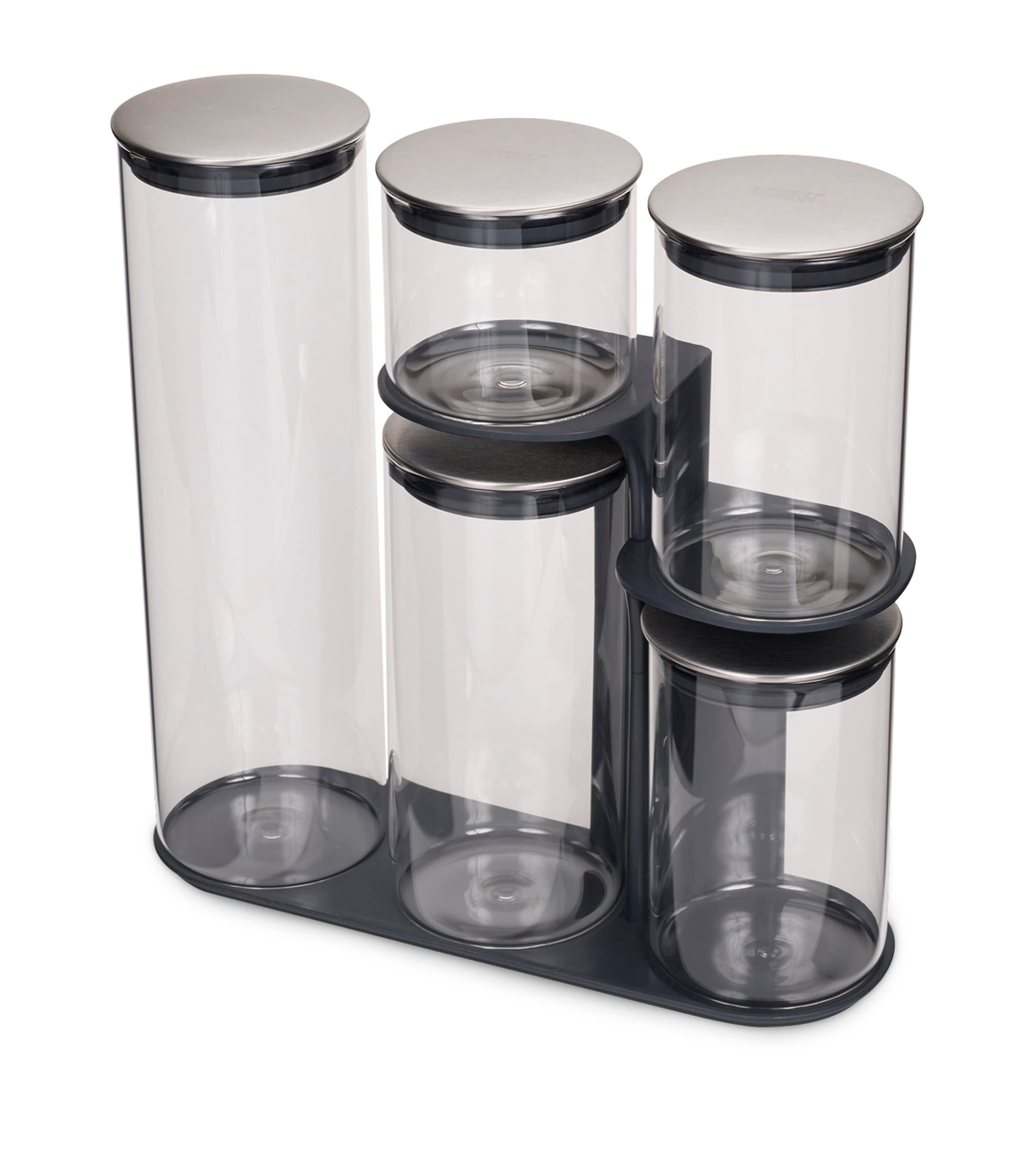 Joseph Joseph Glass Kitchen Jars and Stand (Set of 5) Glass