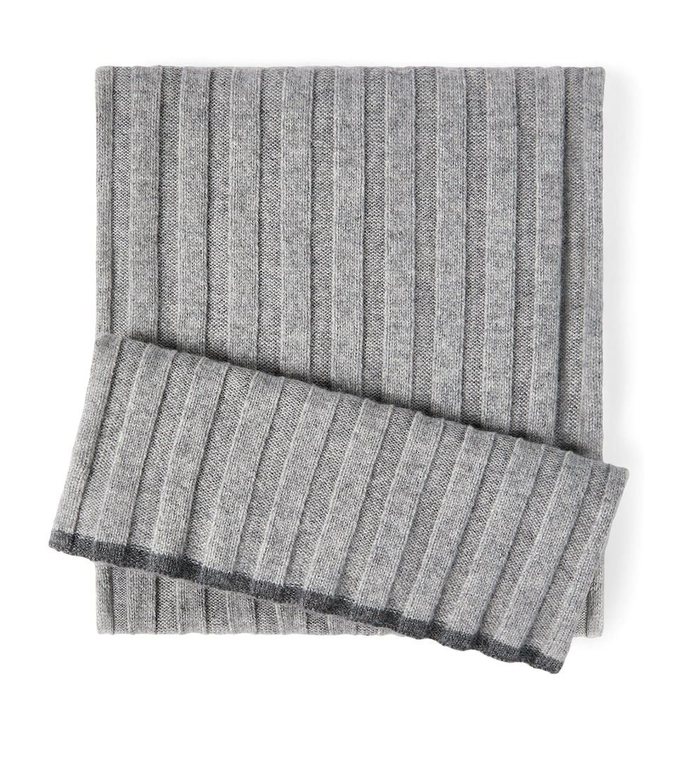 Brunello Cucinelli Cashmere Ribbed Scarf