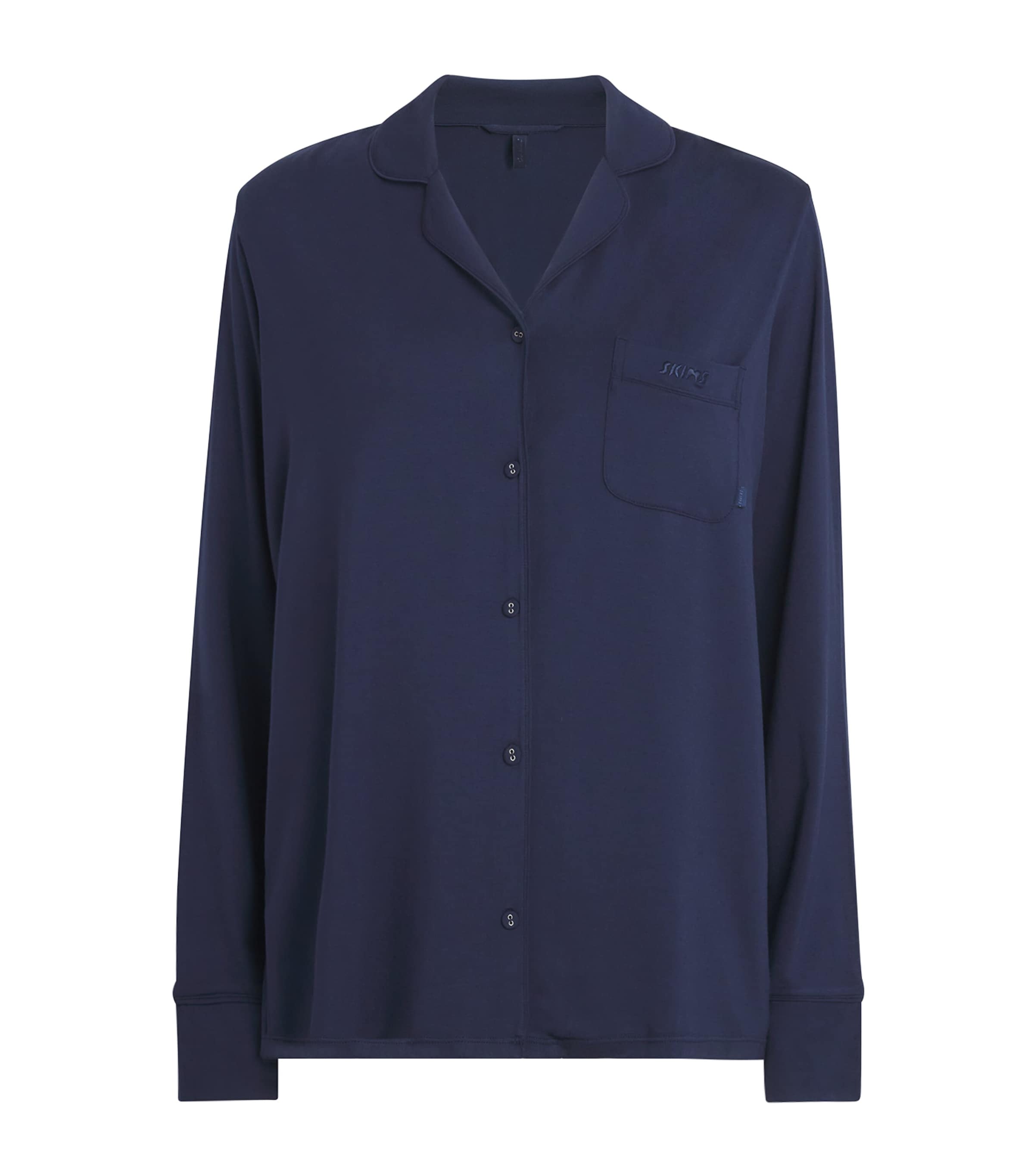Skims Womens Sleep Long-Sleeve Pyjama Set Navy