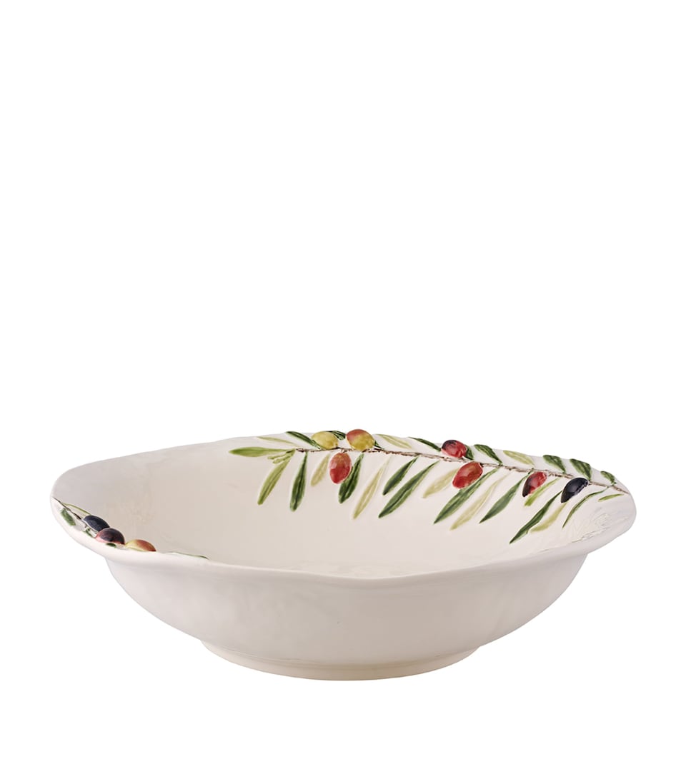 Bordallo Pinheiro x Esporão Olival Salad Bowl (33.5cm) White, Green, Brown