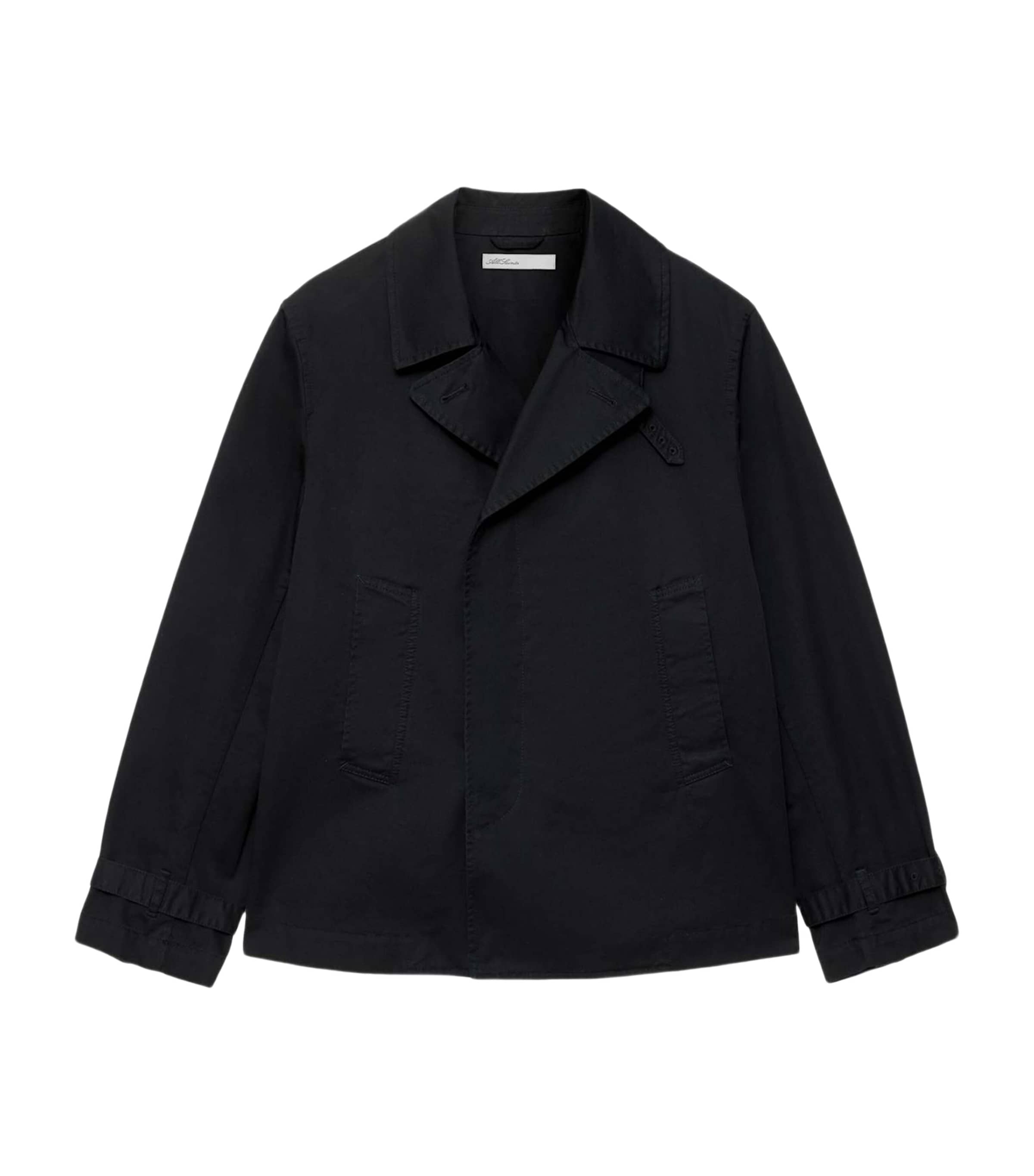 AllSaints Mens Organic Cotton Milford Jacket Washed Black