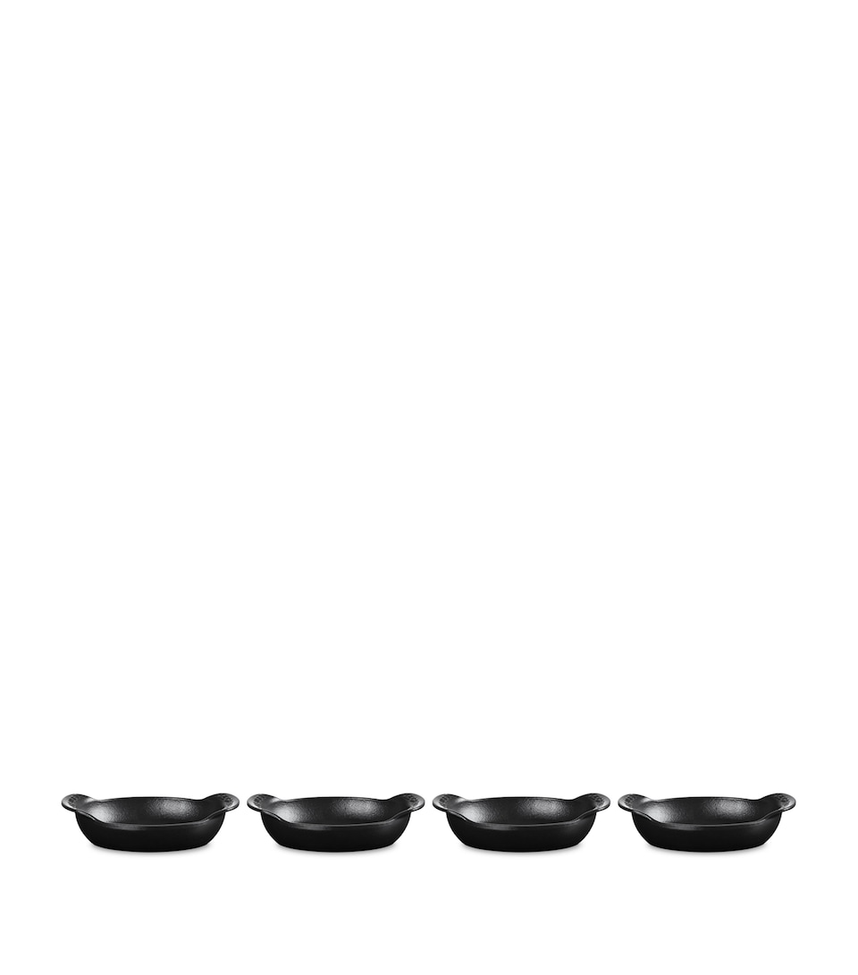 Set of 4 Cast Iron Gourmand Oval Mini Bakers (15cm)
