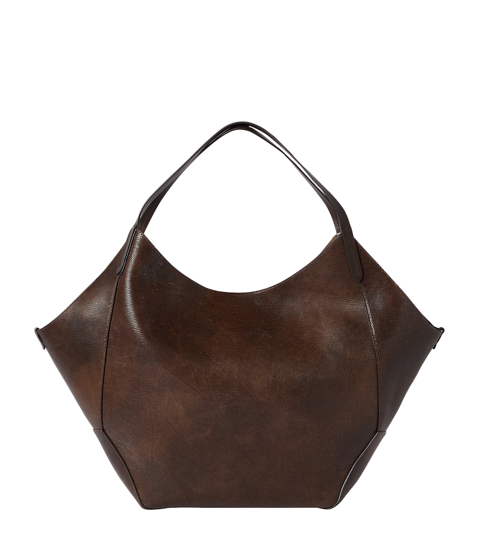 Brunello Cucinelli Reversible Calfskin BC Duo Tote Bag
