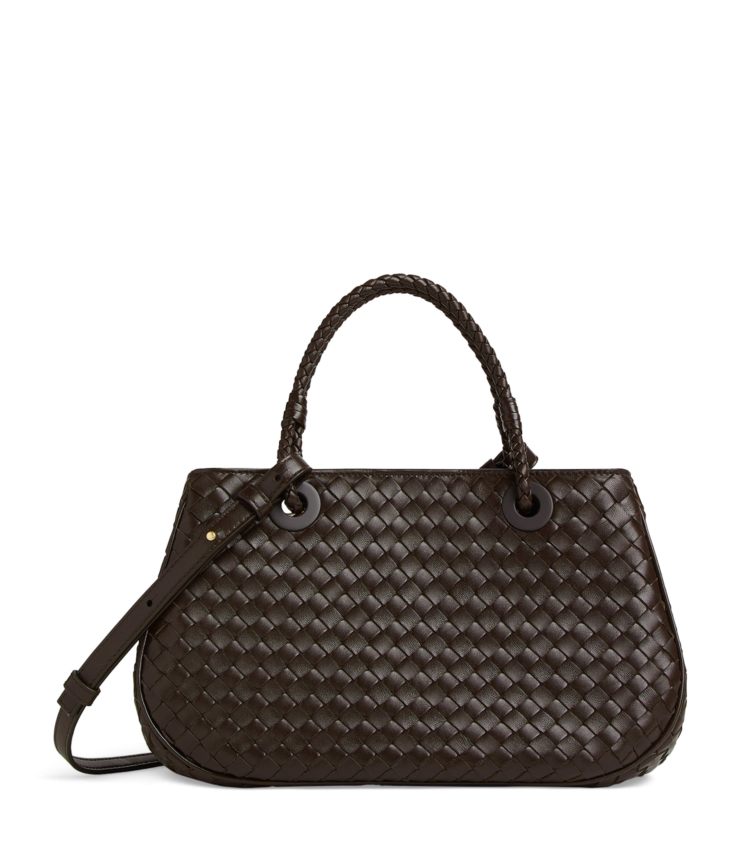 Leather Basket Shoulder Bag