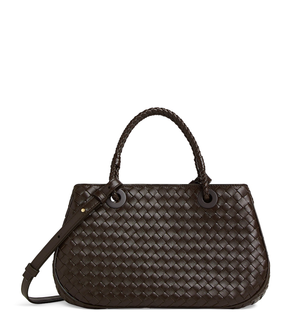 Leather Basket Shoulder Bag