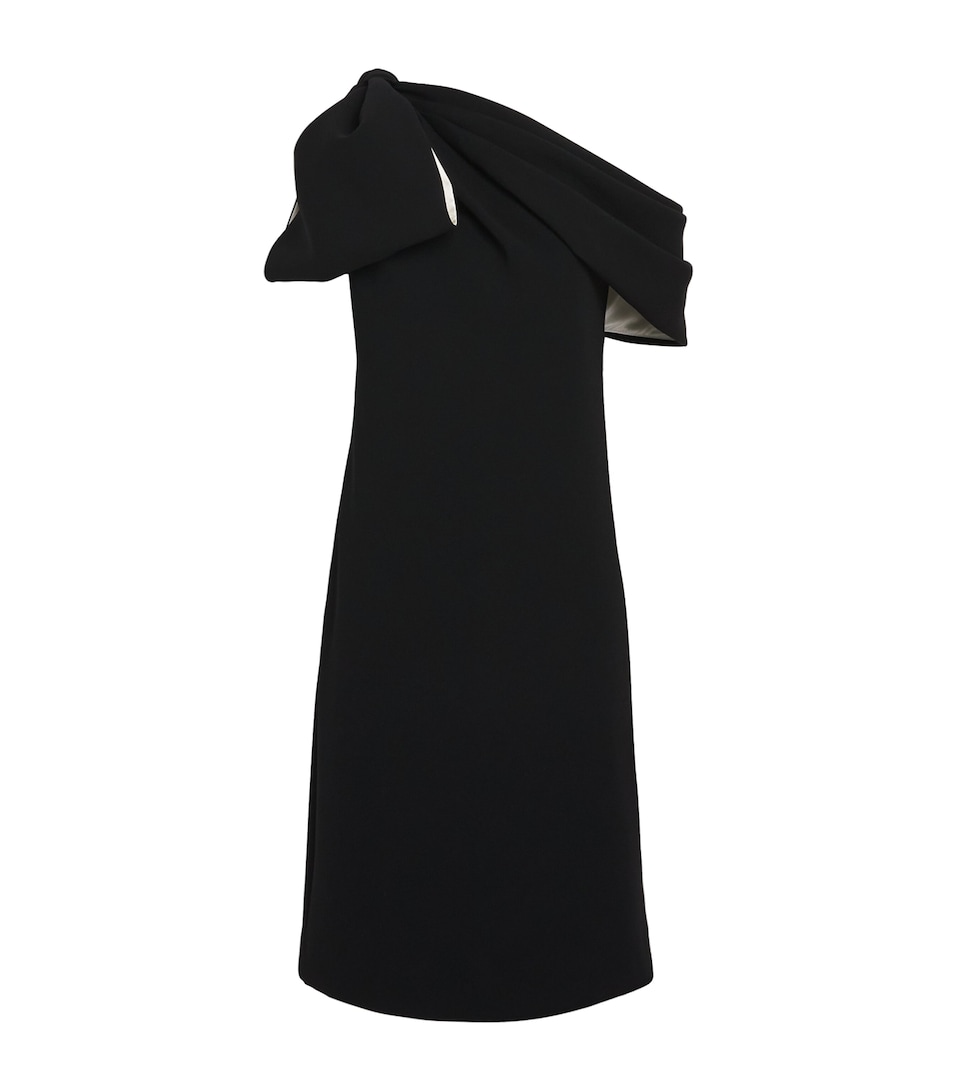 Asymmetric Bow Mini Dress
