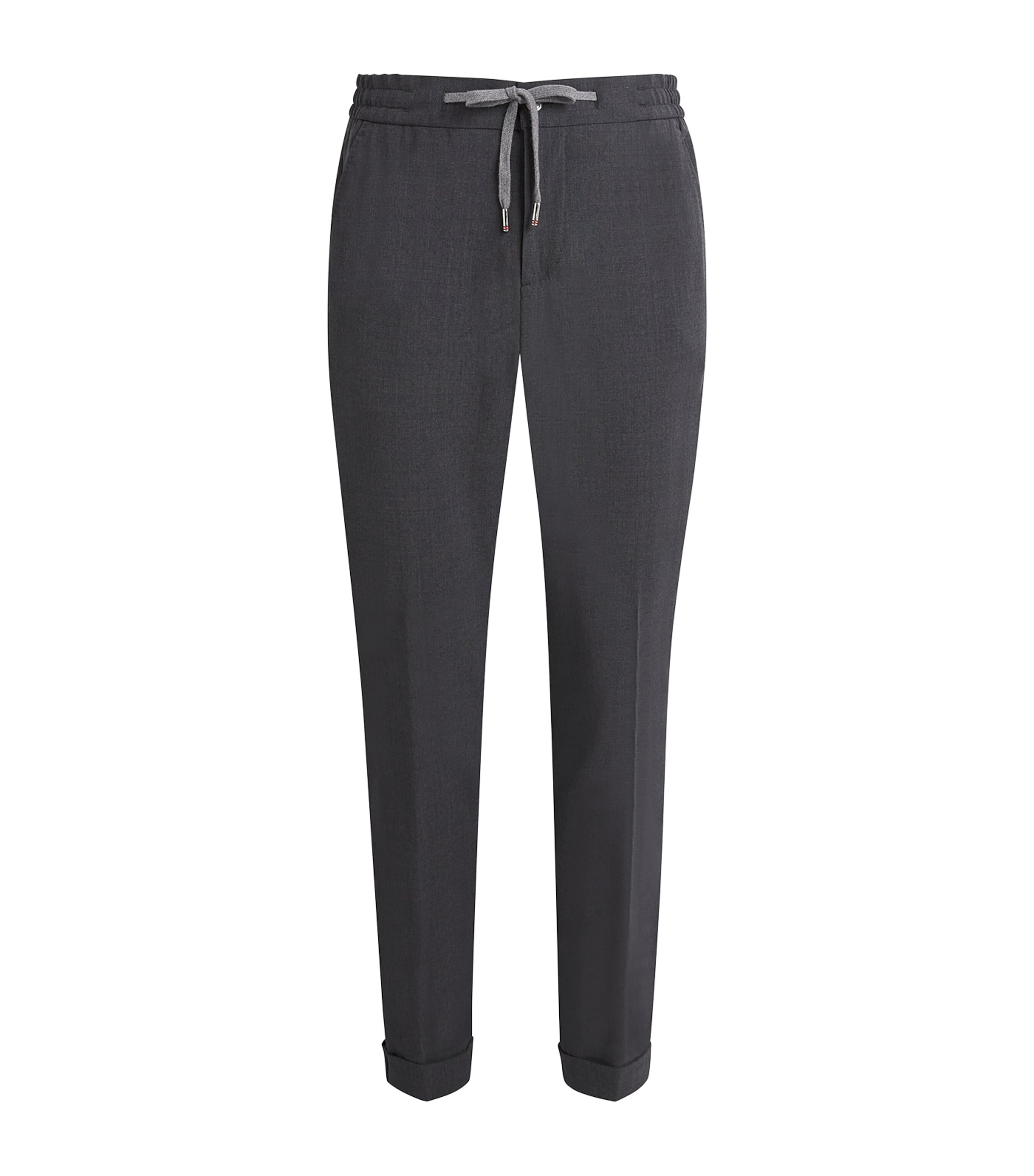 Virgin Wool-Blend Drawstring Trousers
