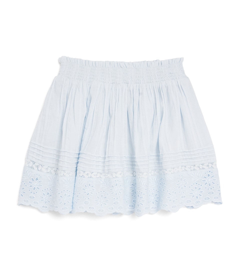 LoveShackFancy Cotton Sani Skirt (7-14 Years) Blufcblue Finch