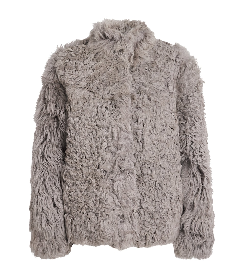 Source Unknown Womens Shearling Lyn Coat Gy