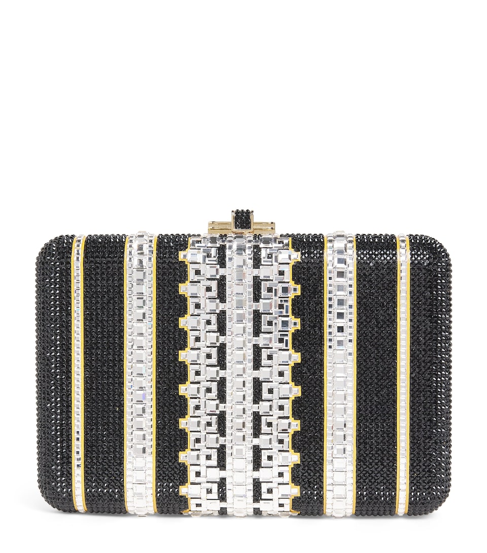 Crystal Lattice Slim Slide Clutch Bag