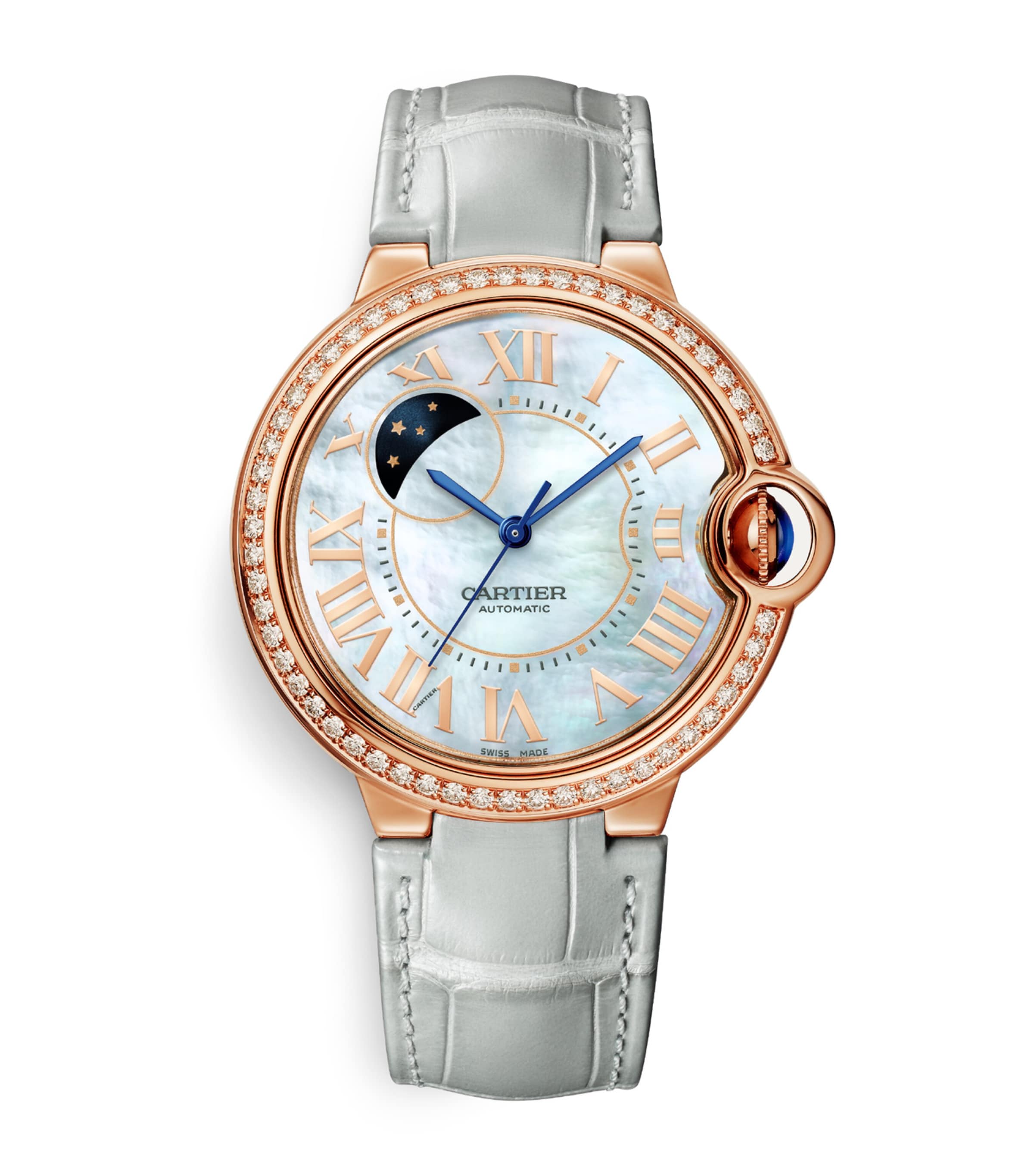Rose Gold and Diamond Ballon Bleu de Cartier Watch 36mm