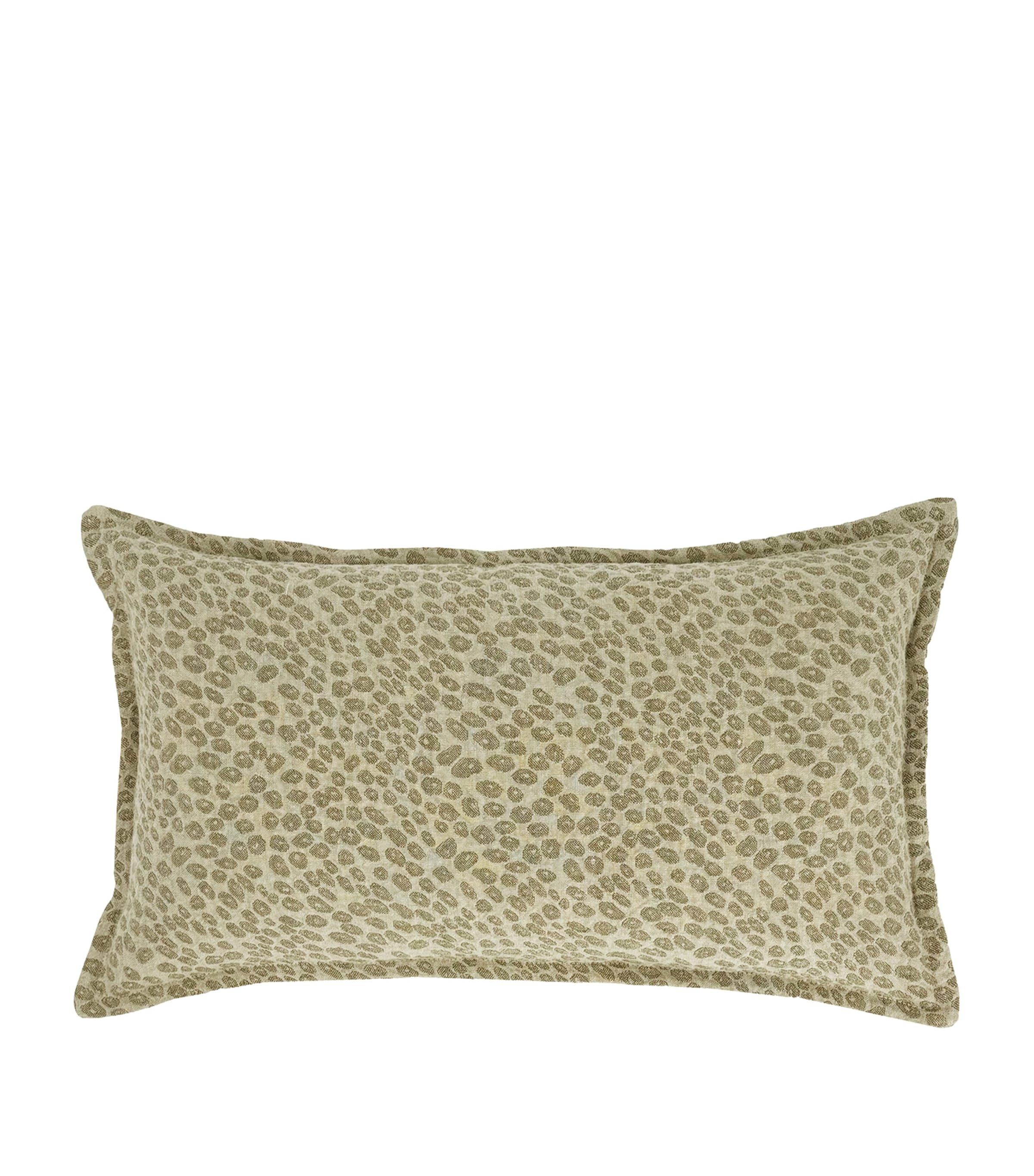 Linen Leopard Kanoko Cushion (35cm x 60cm)
