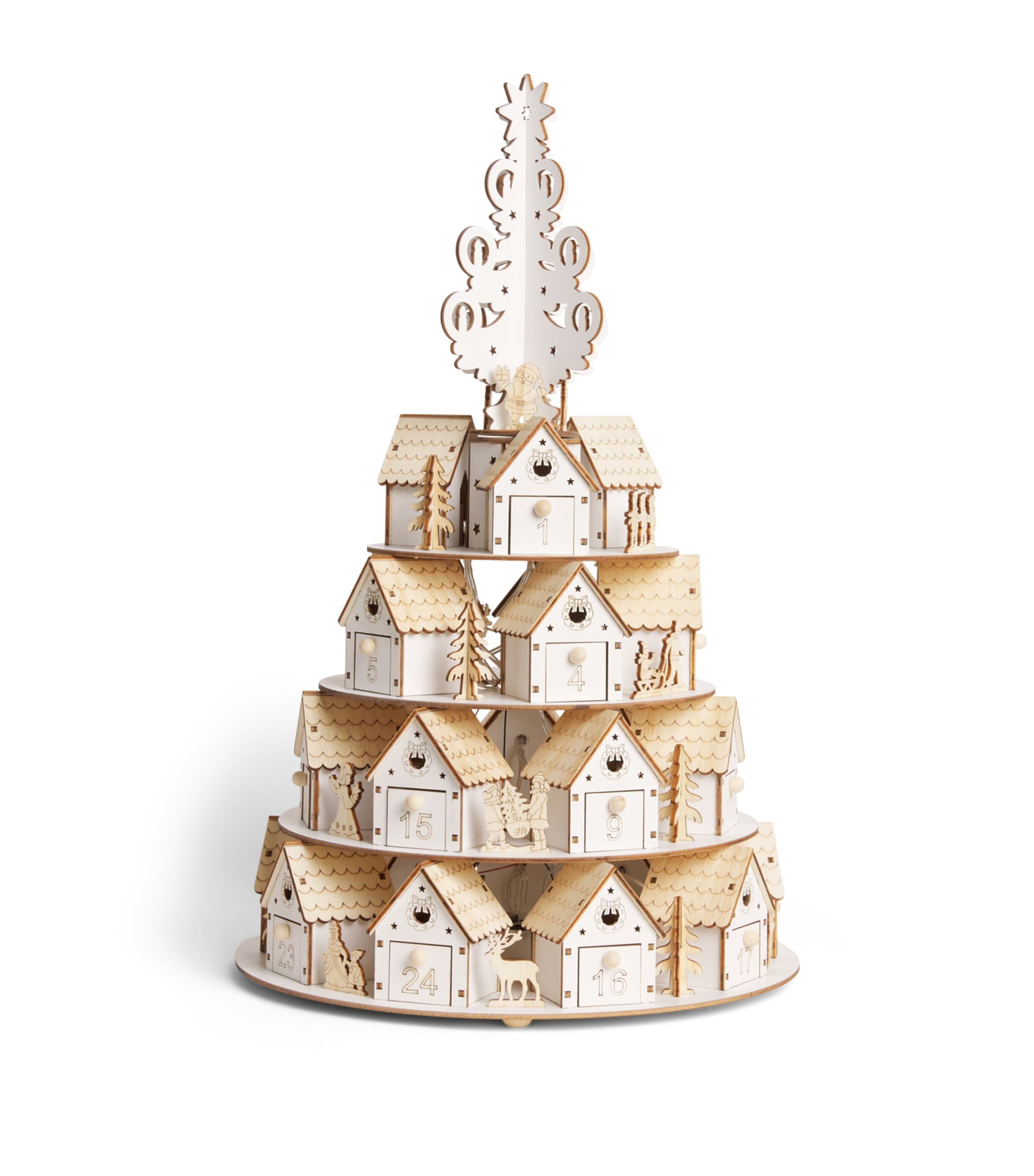 Harrods Tiered House 3D Advent Calendar Natural/warm White