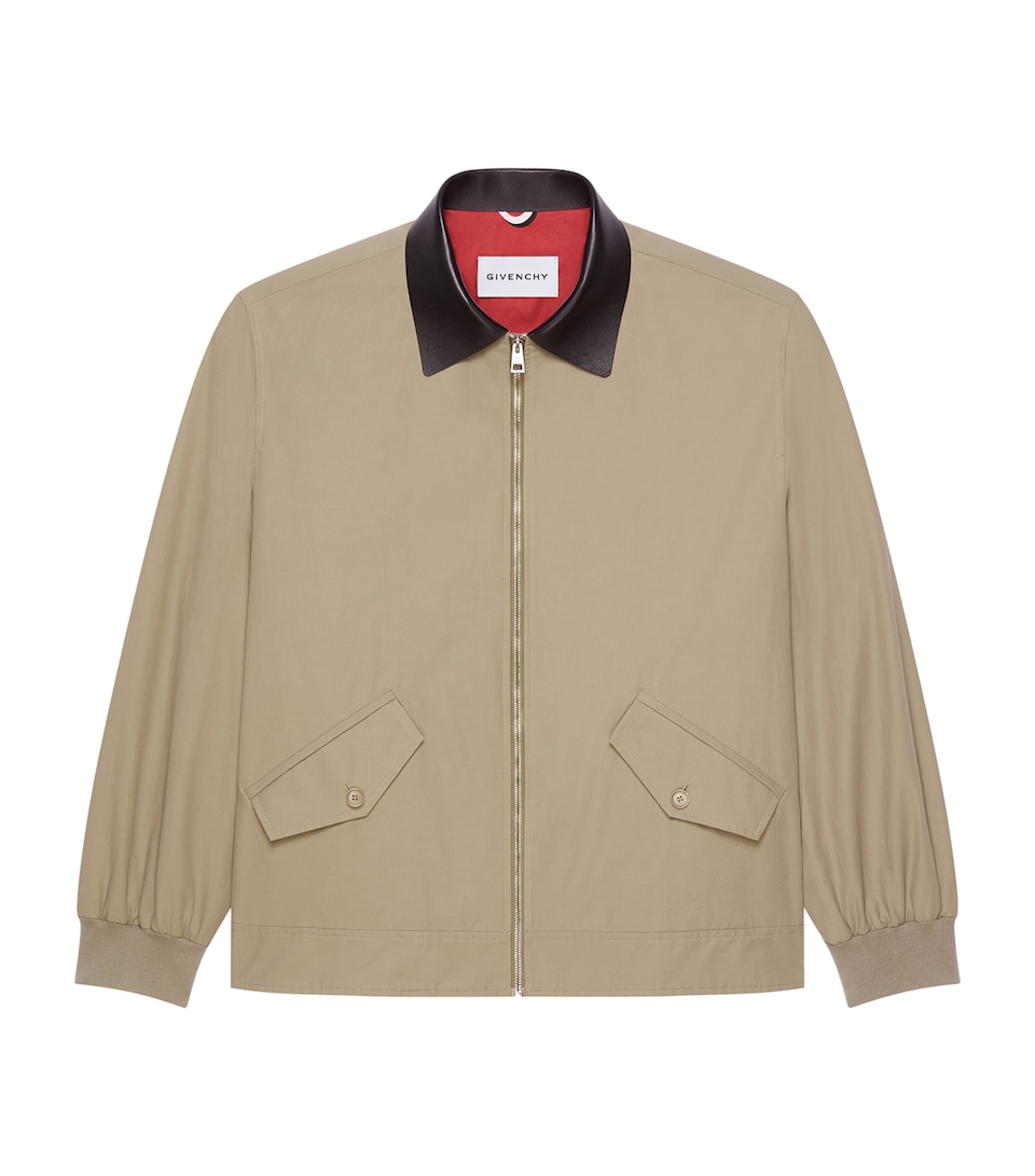 Givenchy Mens Wool-Blend Harrington Jacket Beige