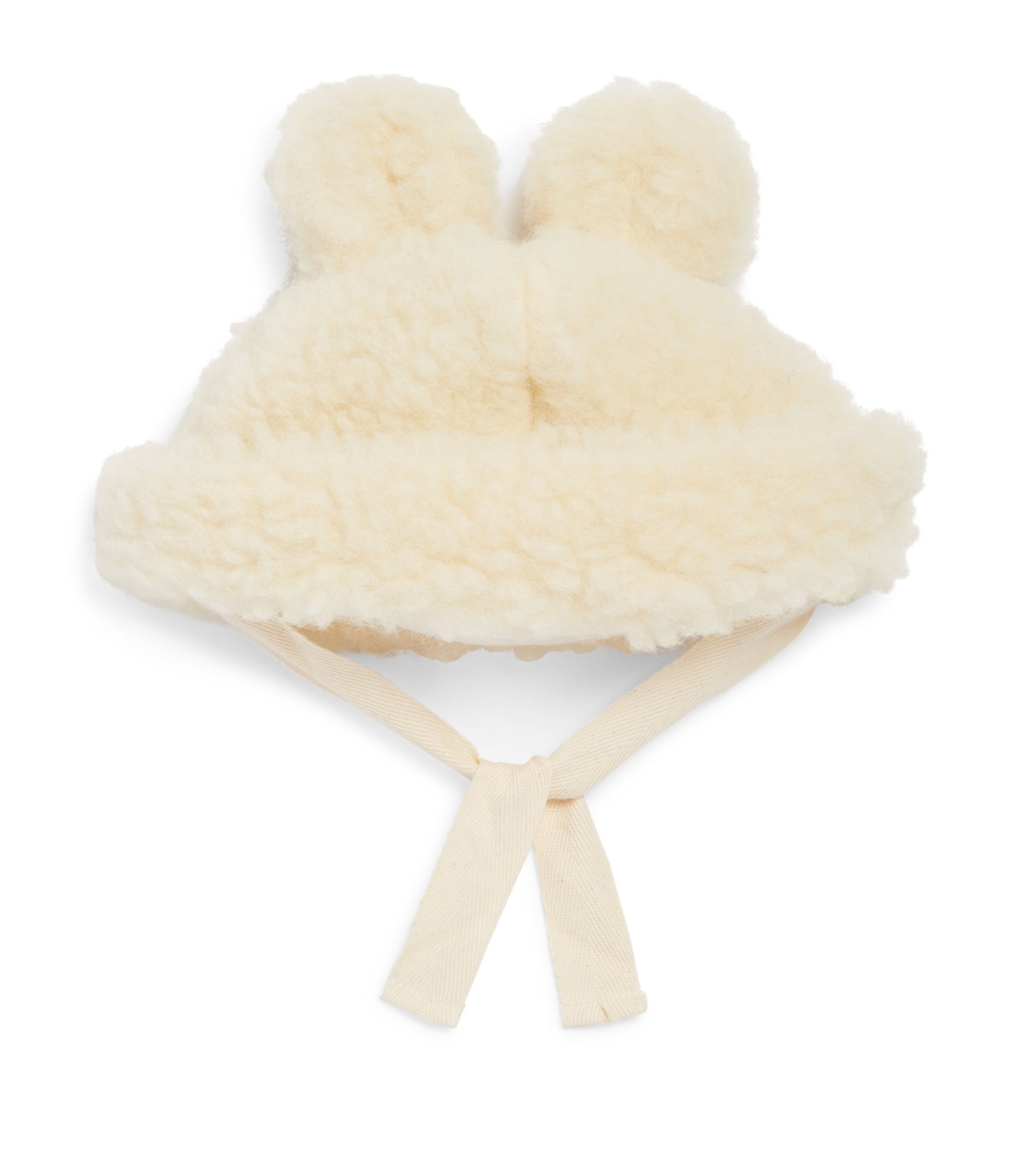 Binibamba Merino Wool Teddy Hat (6-12 Months) Milk