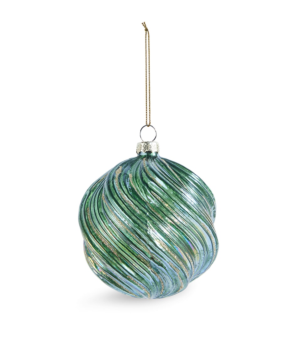 Glass Swirl Oval Bauble