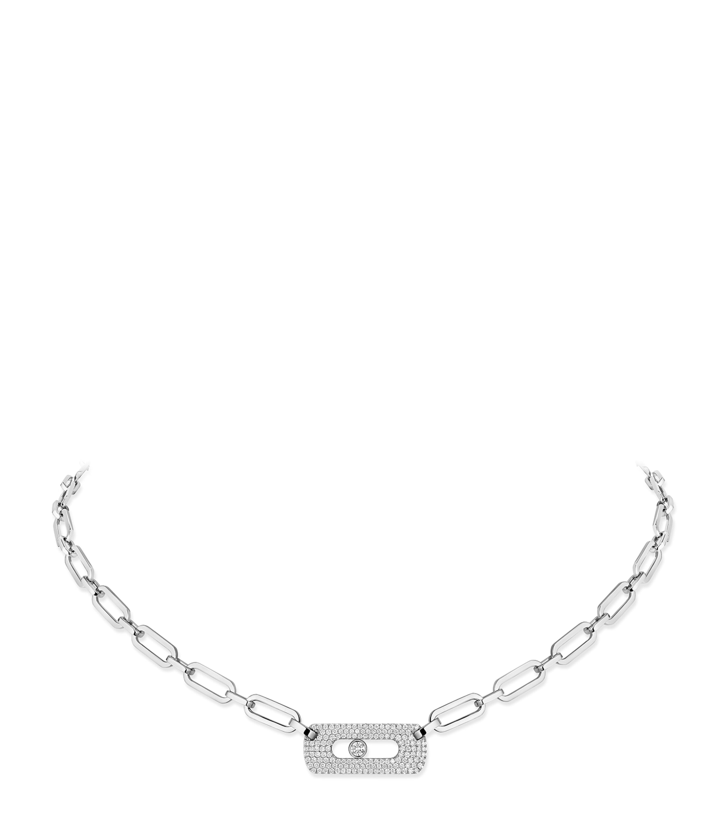 Move Link White Gold and Diamond Necklace (0.78ct)