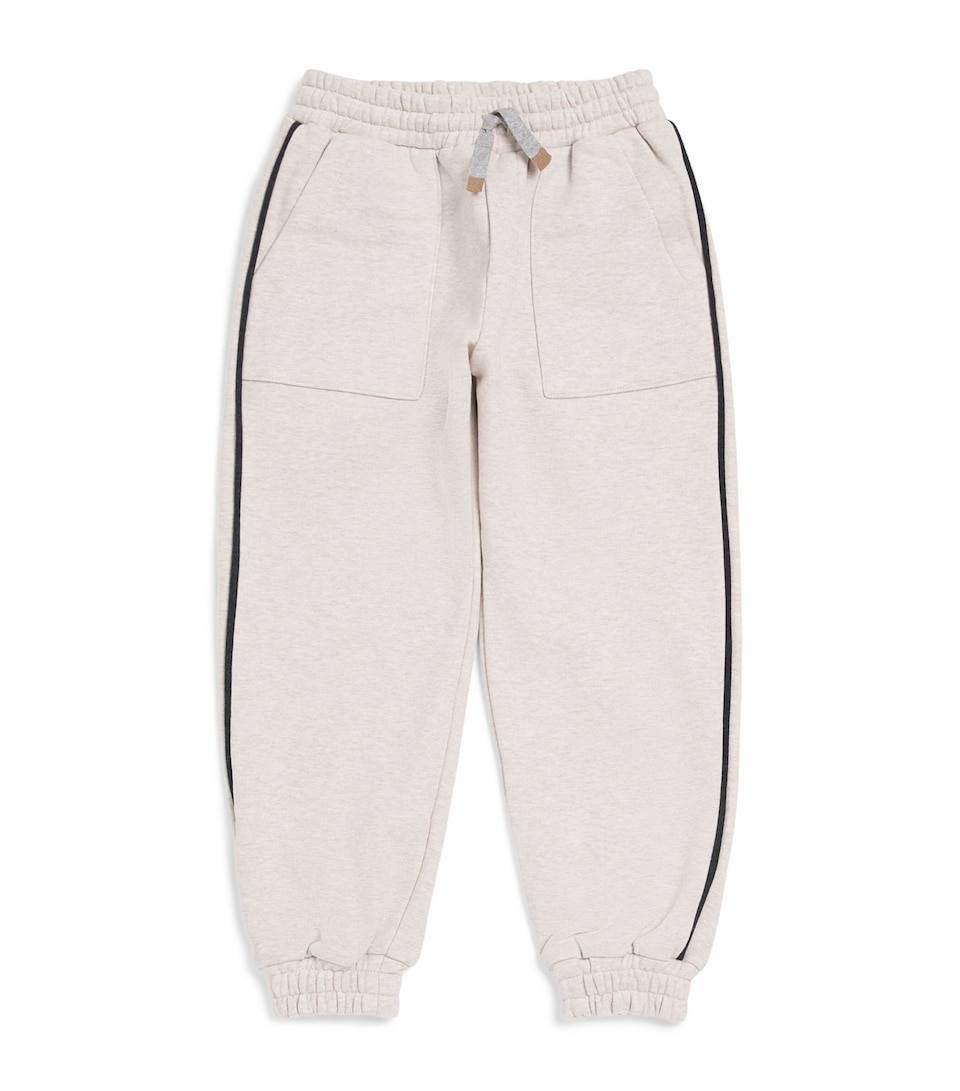 Eleventy Kids Cotton-Cashmere Drawstring Sweatpants (2-16 Years) Bei M Mel/antr