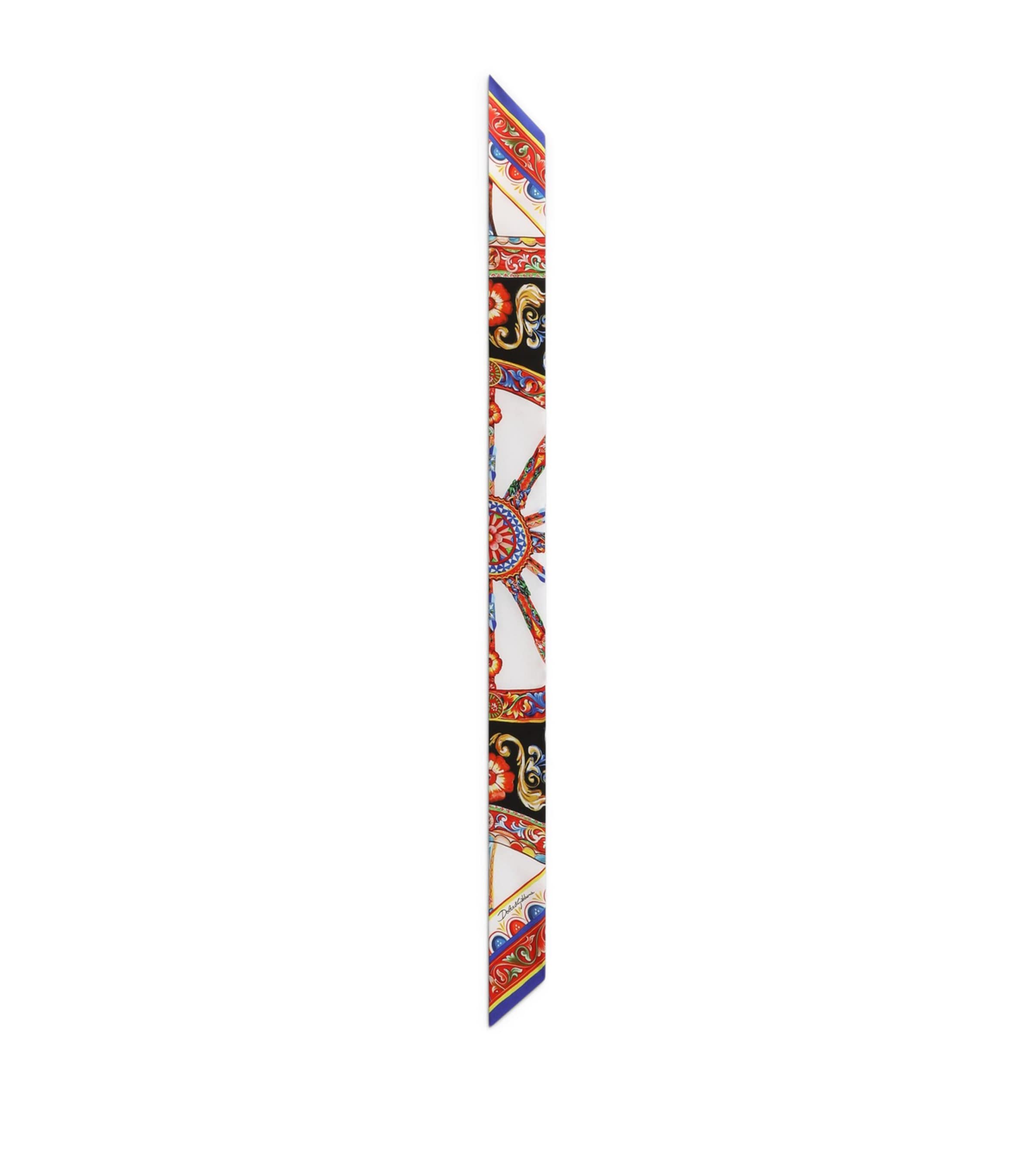 Dolce&Gabbana Carretto-Print Silk Scarf Carretto Fld