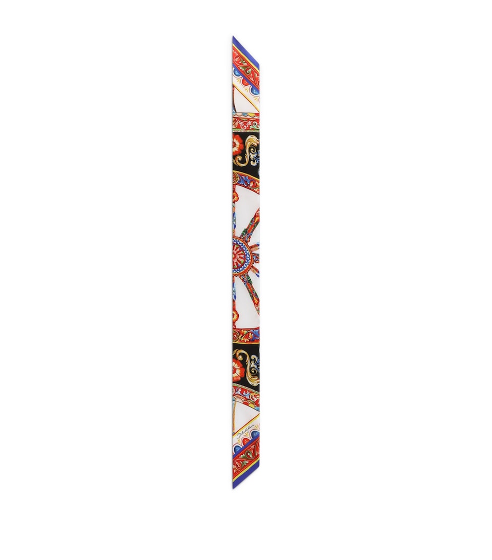 Dolce&Gabbana Carretto-Print Silk Scarf Carretto Fld