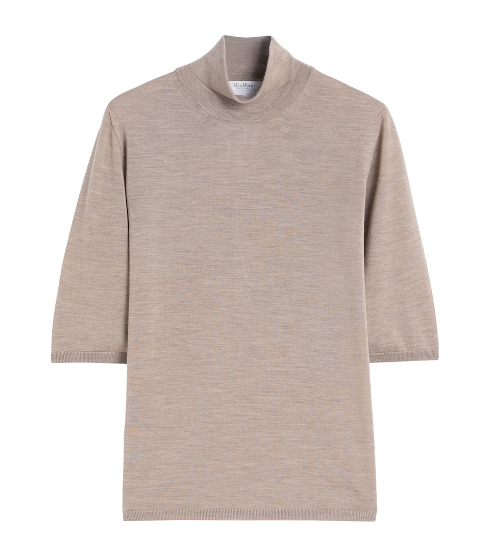 Virgin Wool High-Neck Top