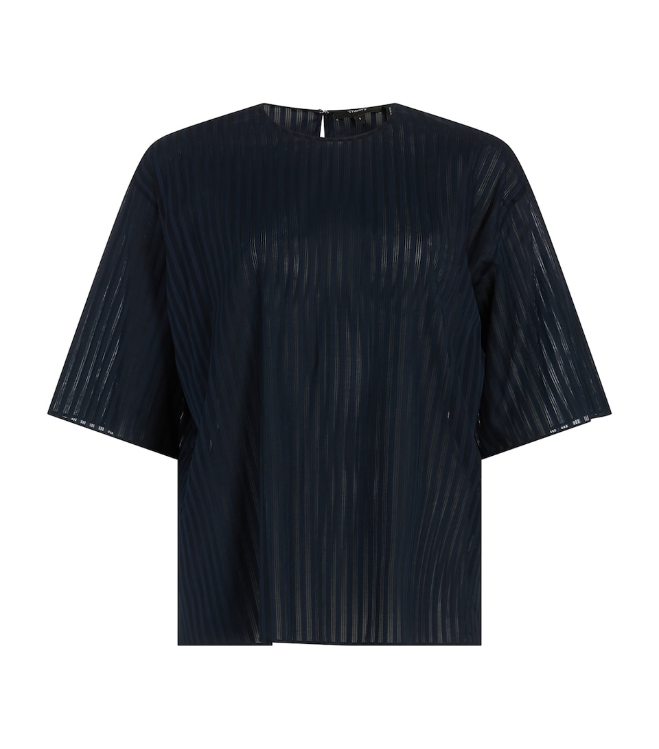 Linear Cotton Stripe T-Shirt