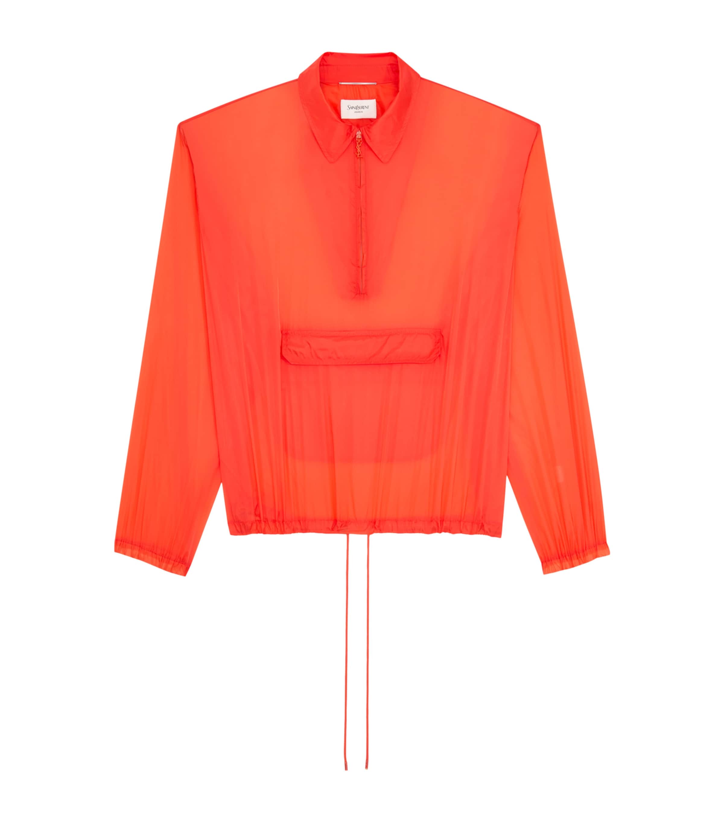 Saint Laurent Mens Nylon Cropped Windbreaker Jacket