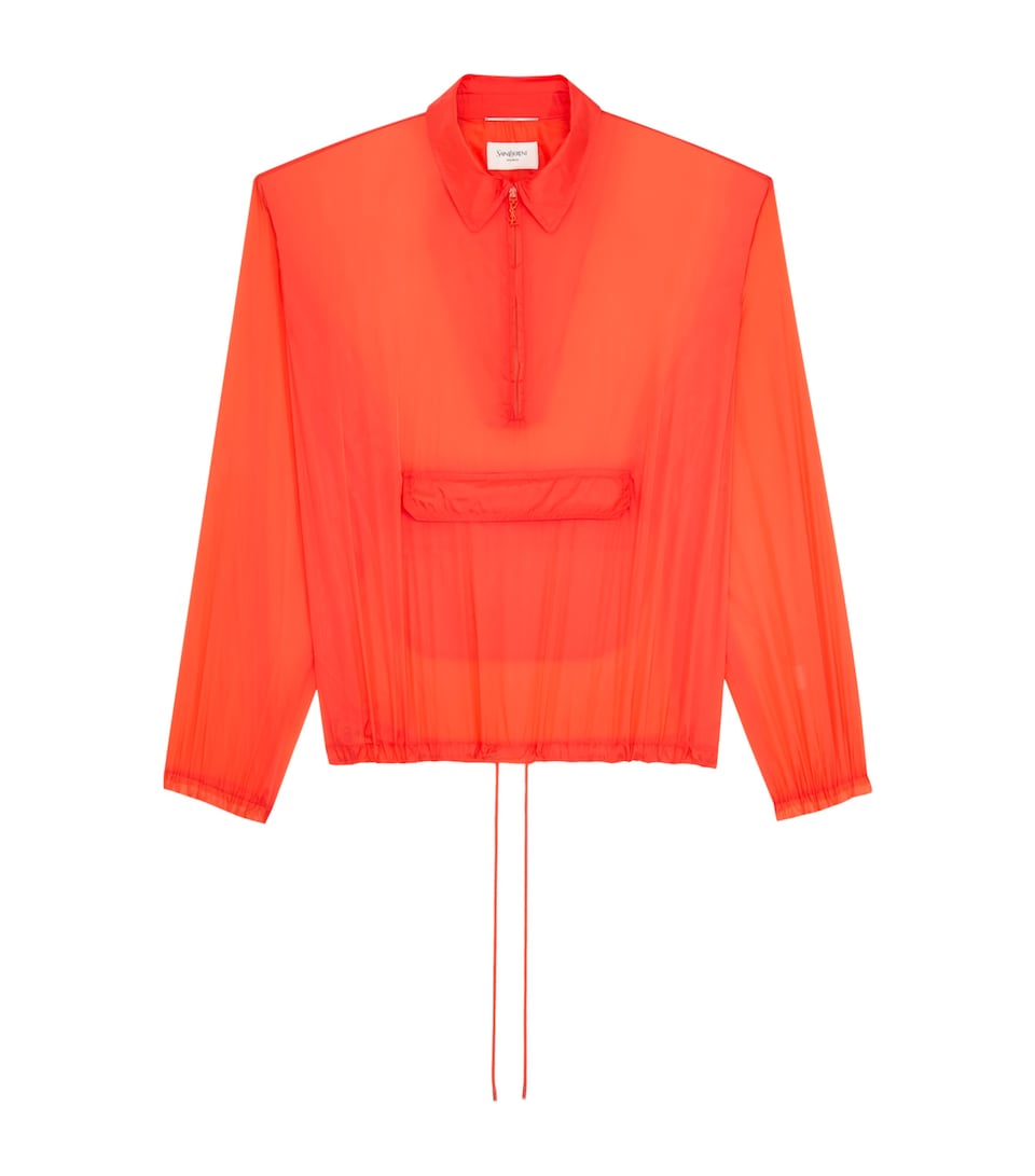 Saint Laurent Mens Nylon Cropped Windbreaker Jacket
