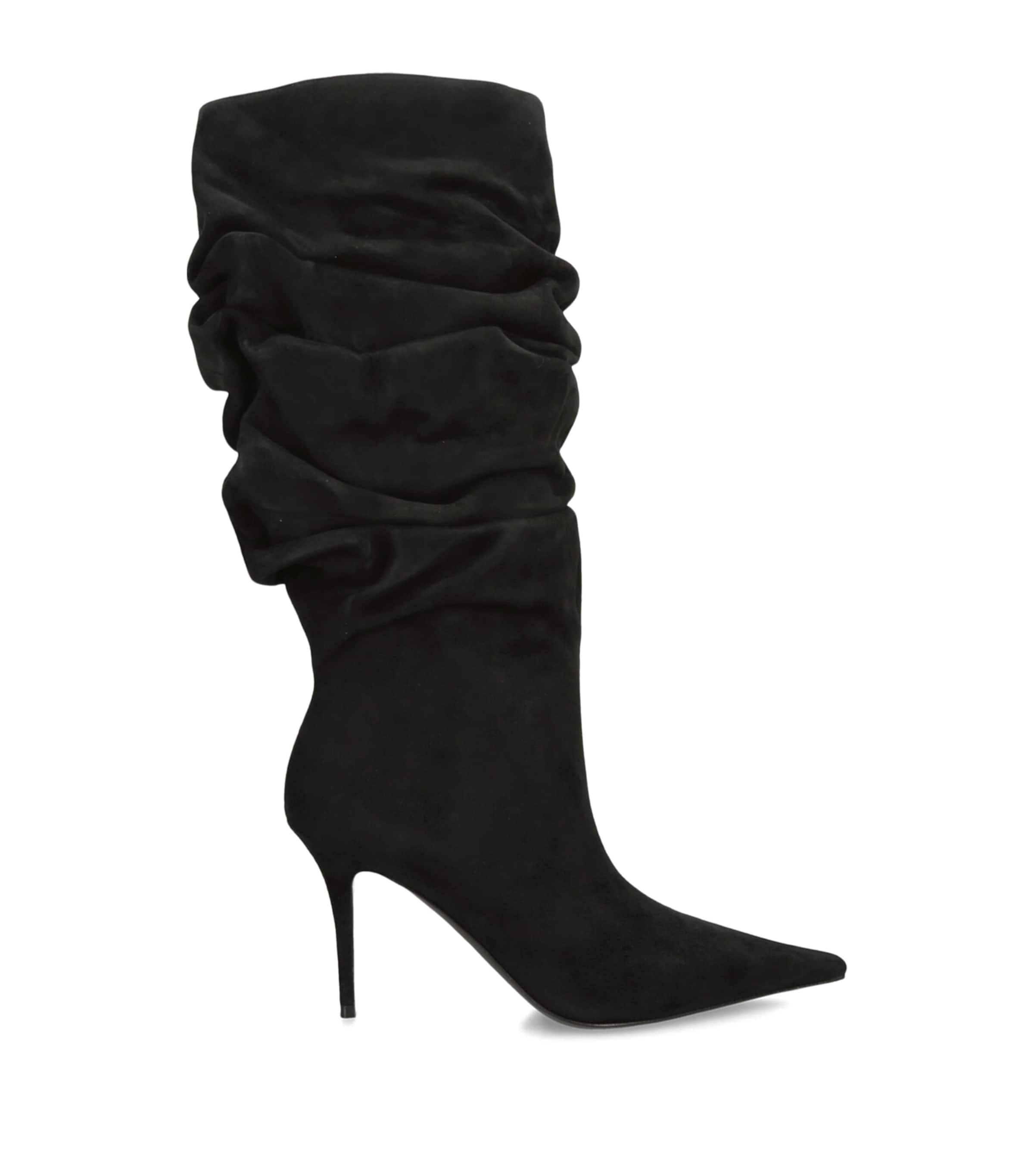 Amina Muaddi Suede Anok Boots 90 Black
