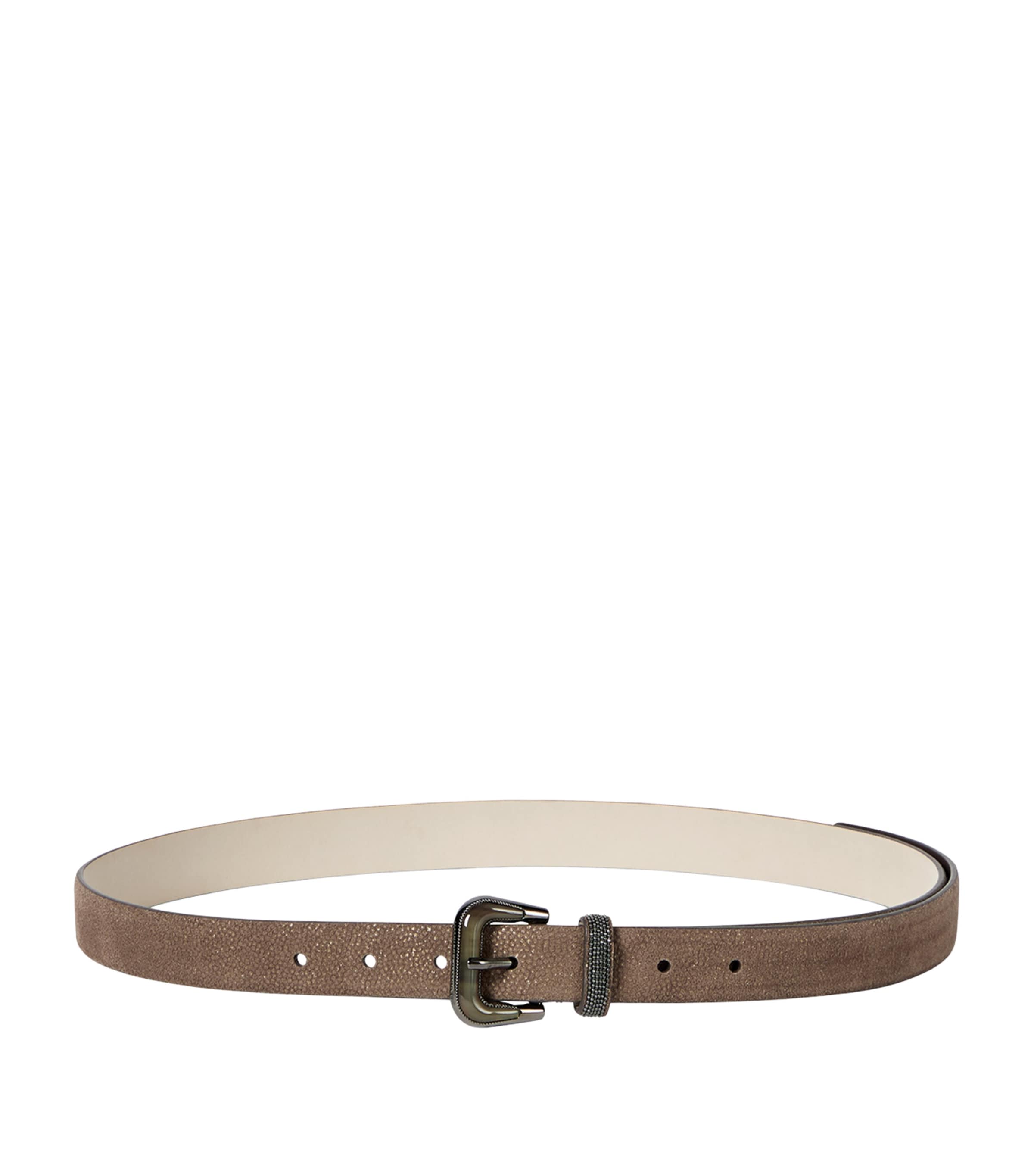 Brunello Cucinelli Leather Sparkling Belt