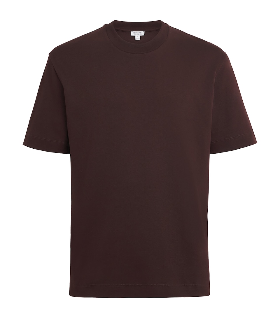 Sunspel Mens Supima Cotton Heavyweight T-Shirt Bakelite