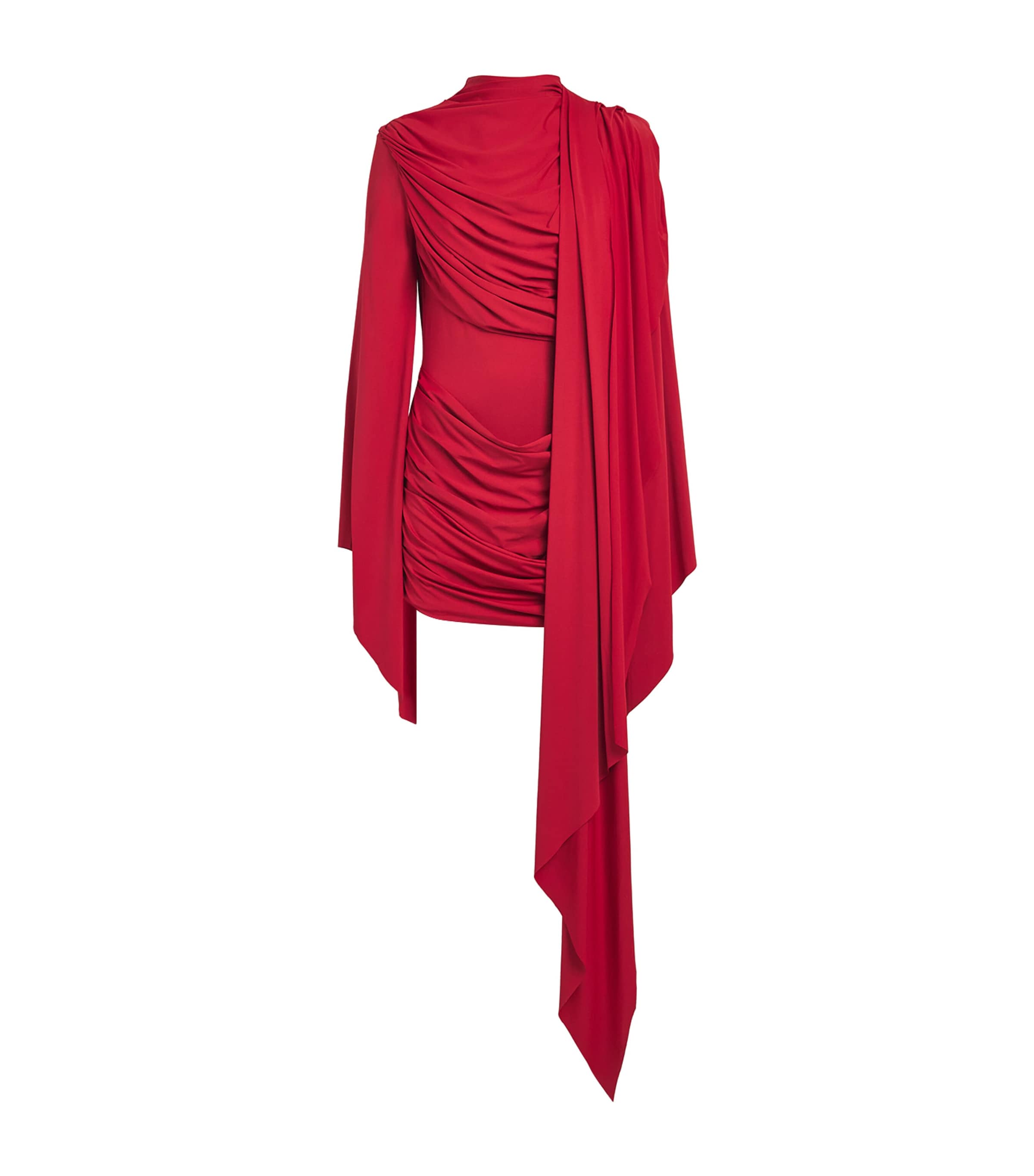 De La Vali Womens Draped Persia Mini Dress Ruby Red