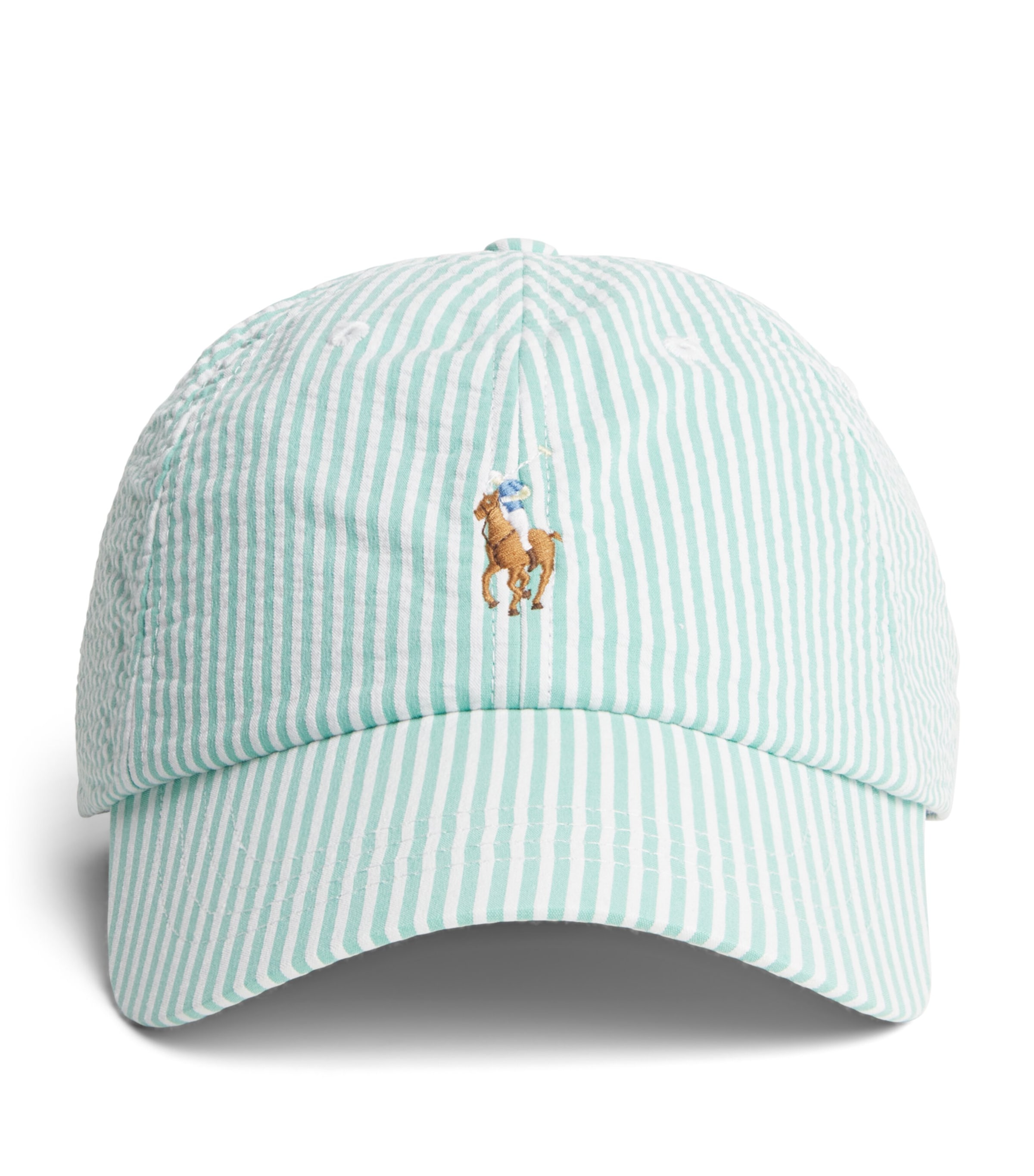 Polo Ralph Lauren Seersucker Stripe Polo Pony Cap Key West Seersucker