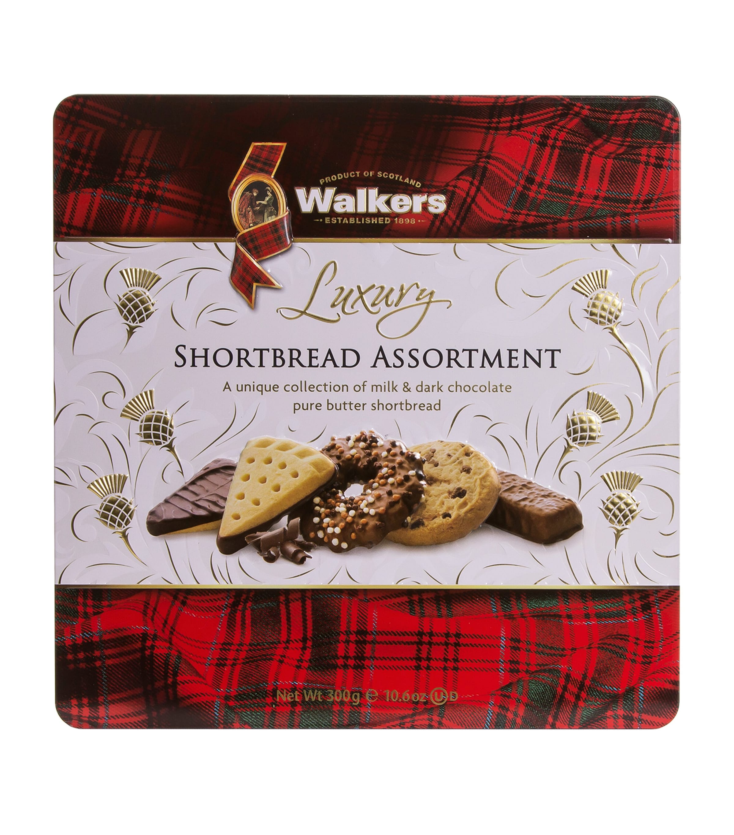Chocolate Shortbread Assortment Tin (300g)