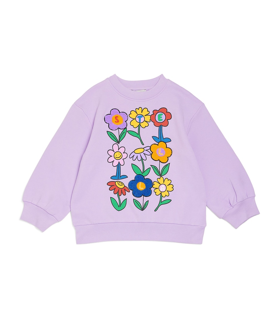 Cotton Flower Print Sweatshirt (3-14+ Years)