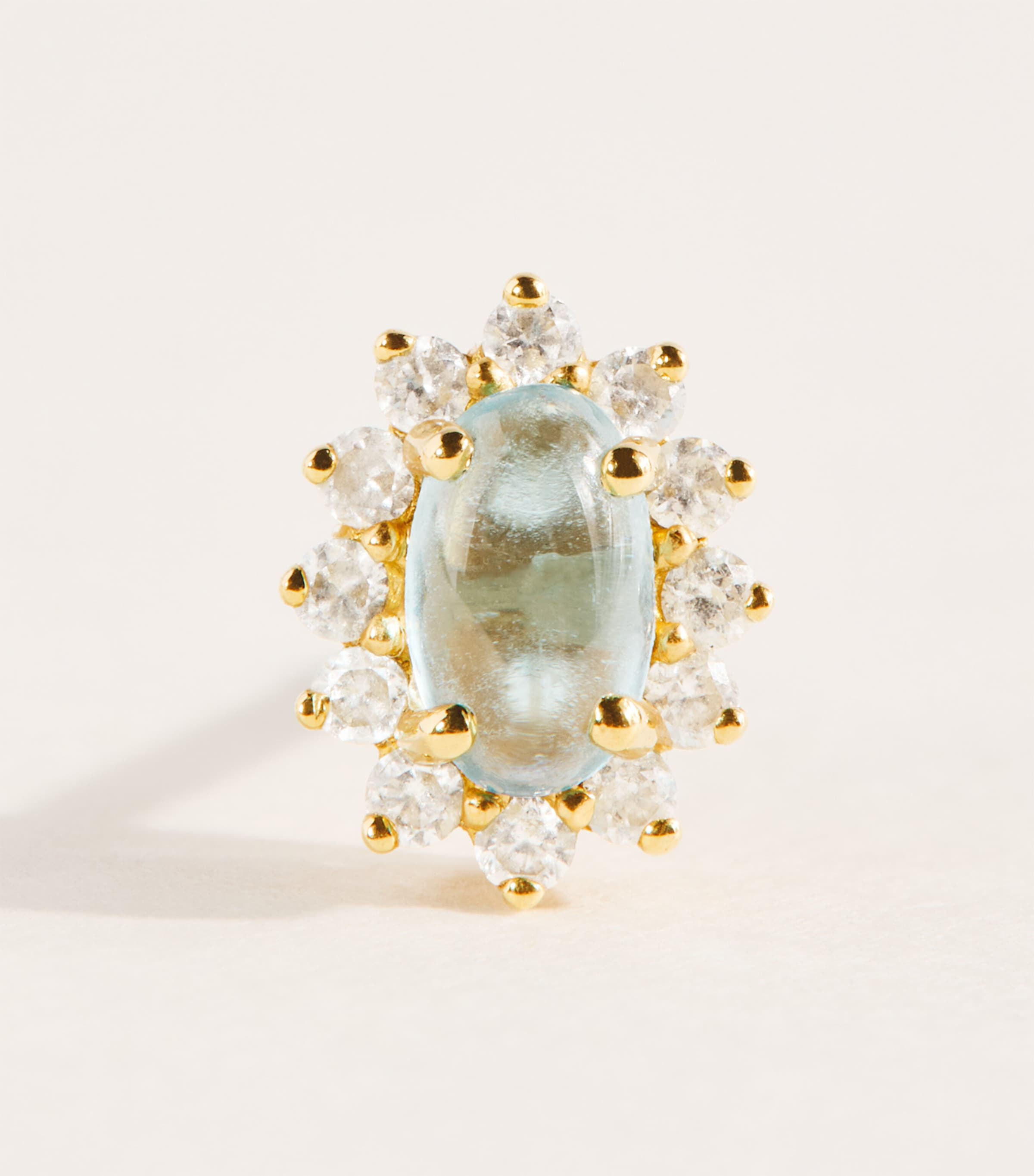 Rosa de la Cruz Yellow Gold, Diamond and Topaz Baroque Earring Yellow Gold
