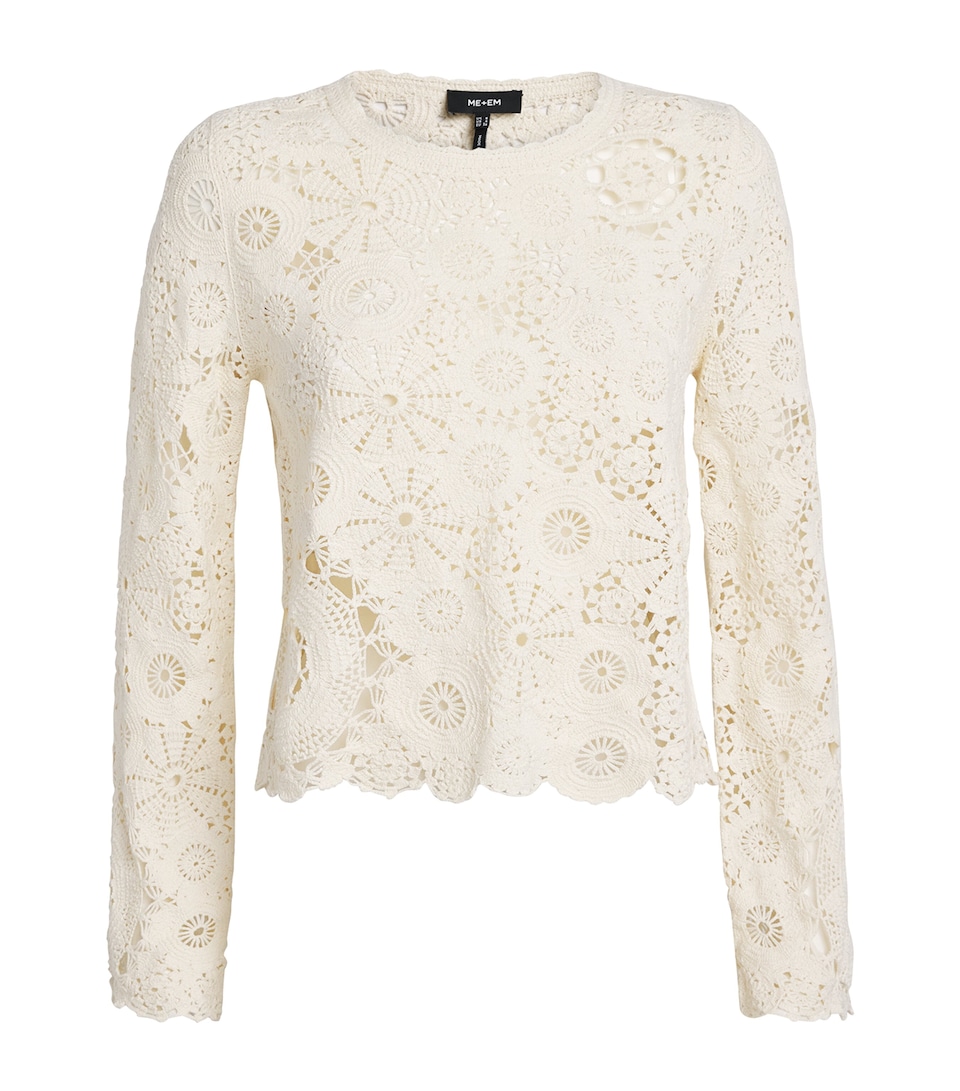 Crochet Long-Sleeve Top
