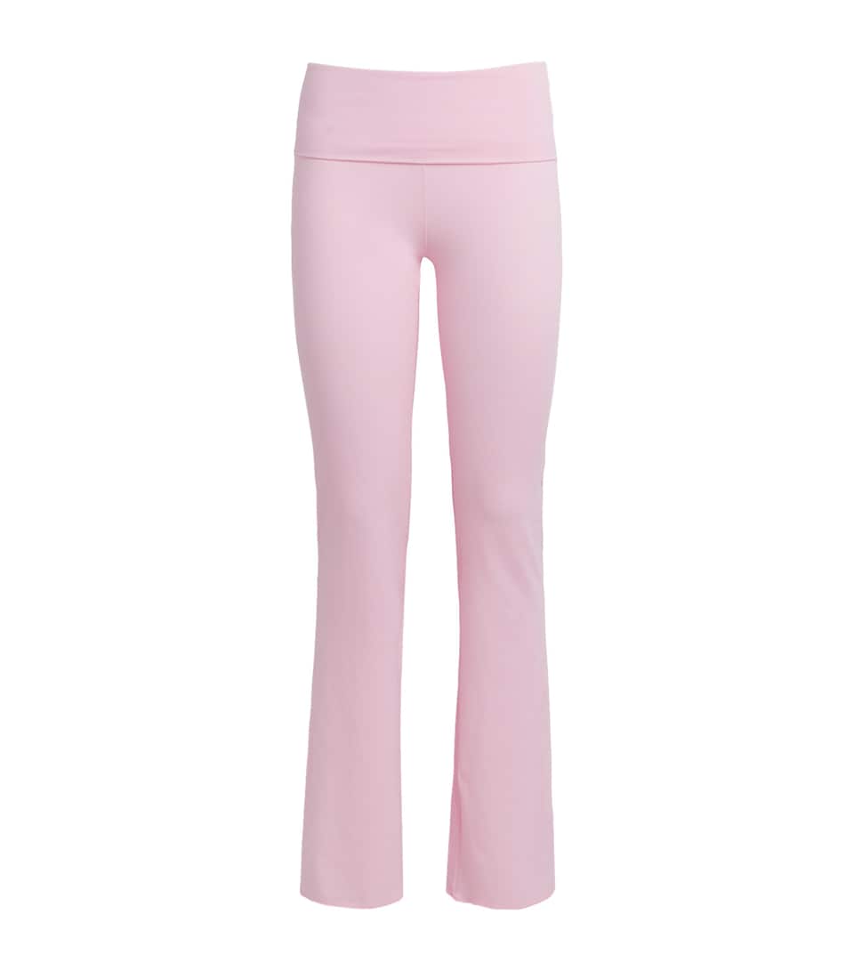 Skims Womens Cotton Jersey Foldover Trousers Cherry Blossom