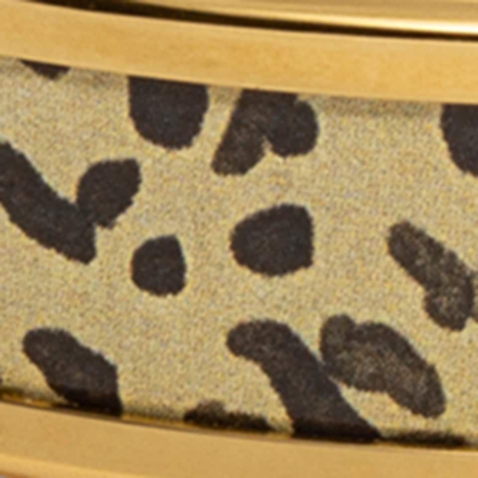 Gold-Plated Leopard Bangle