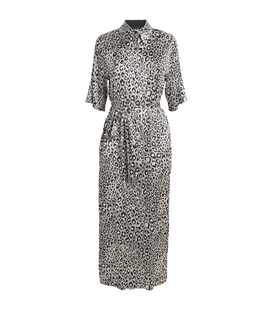 Silk-Blend Shirt Dress