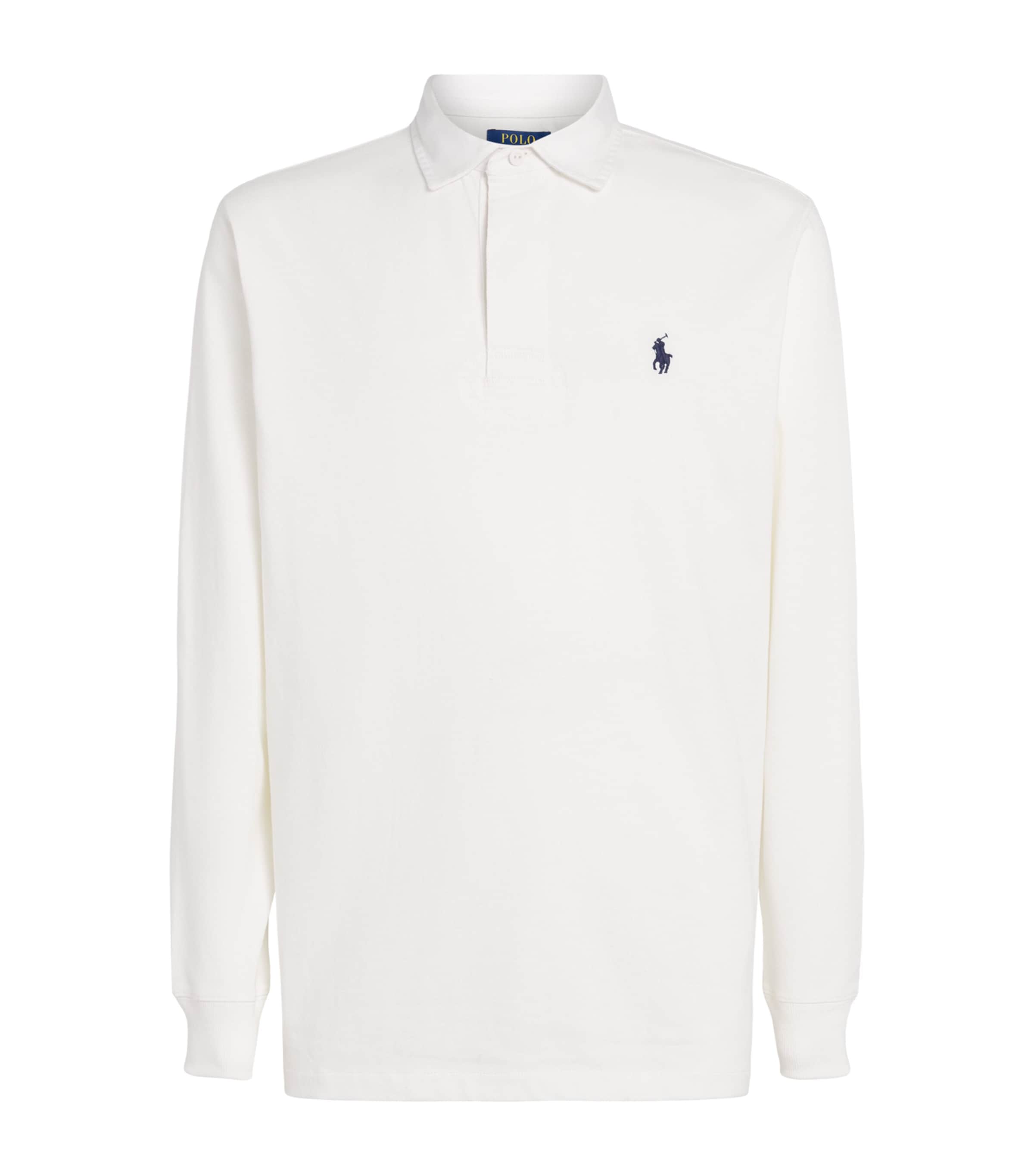 Polo Ralph Lauren Mens Cotton The Iconic Rugby Shirt Trophy Cream