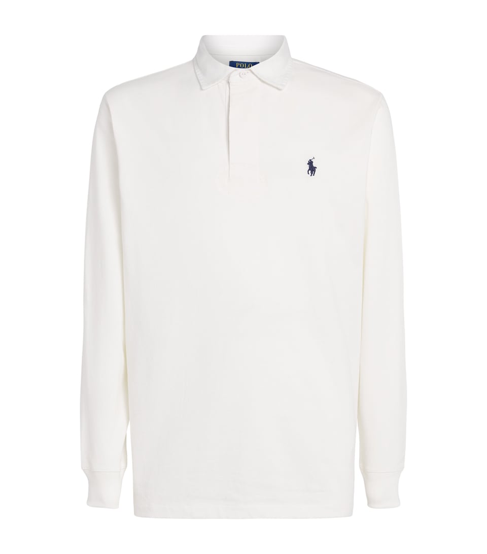 Polo Ralph Lauren Mens Cotton The Iconic Rugby Shirt Trophy Cream