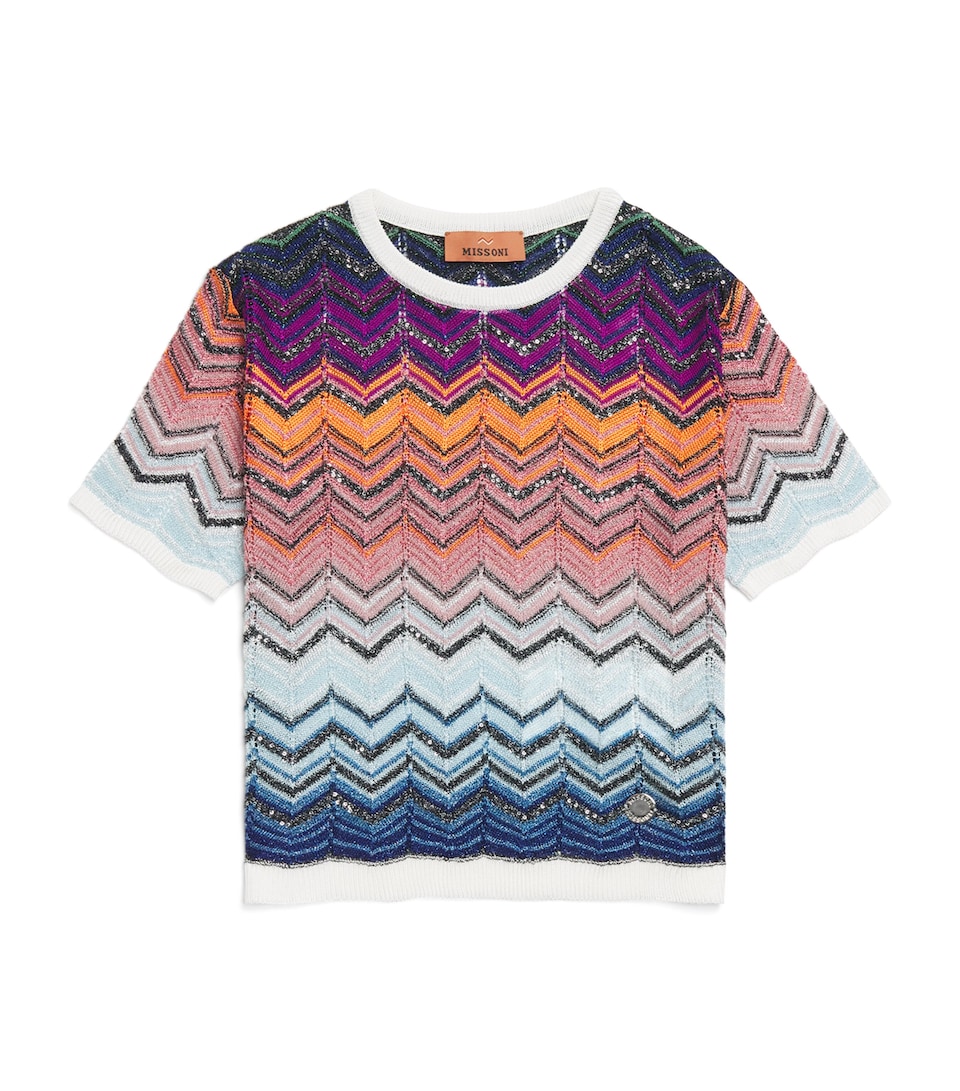 Missoni Kids Zigzag Knit T-Shirt (8-14 Years) Colourful